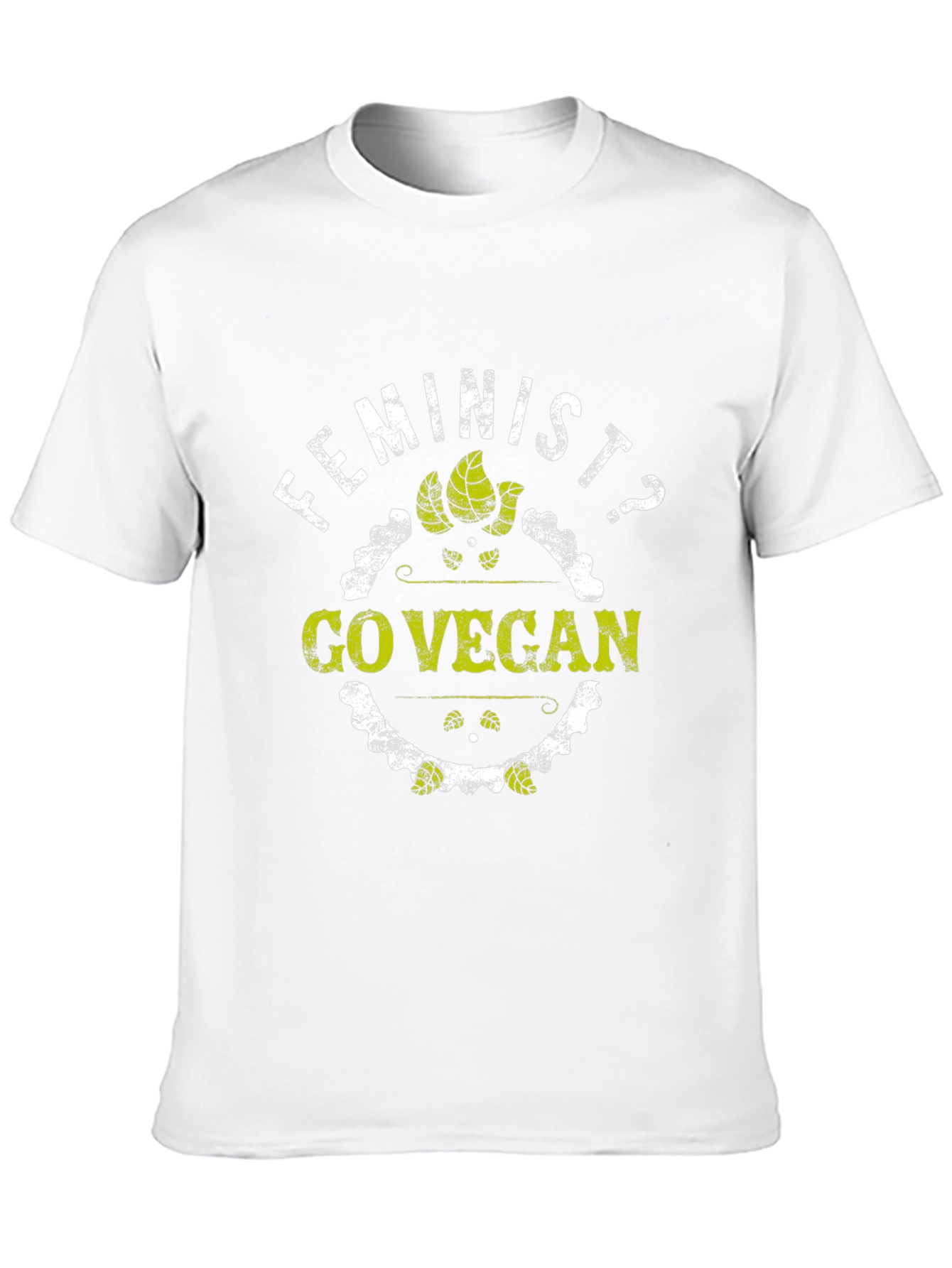 Black Feminist Go Vegan T-Shirt - Black Graphic Tee view 10