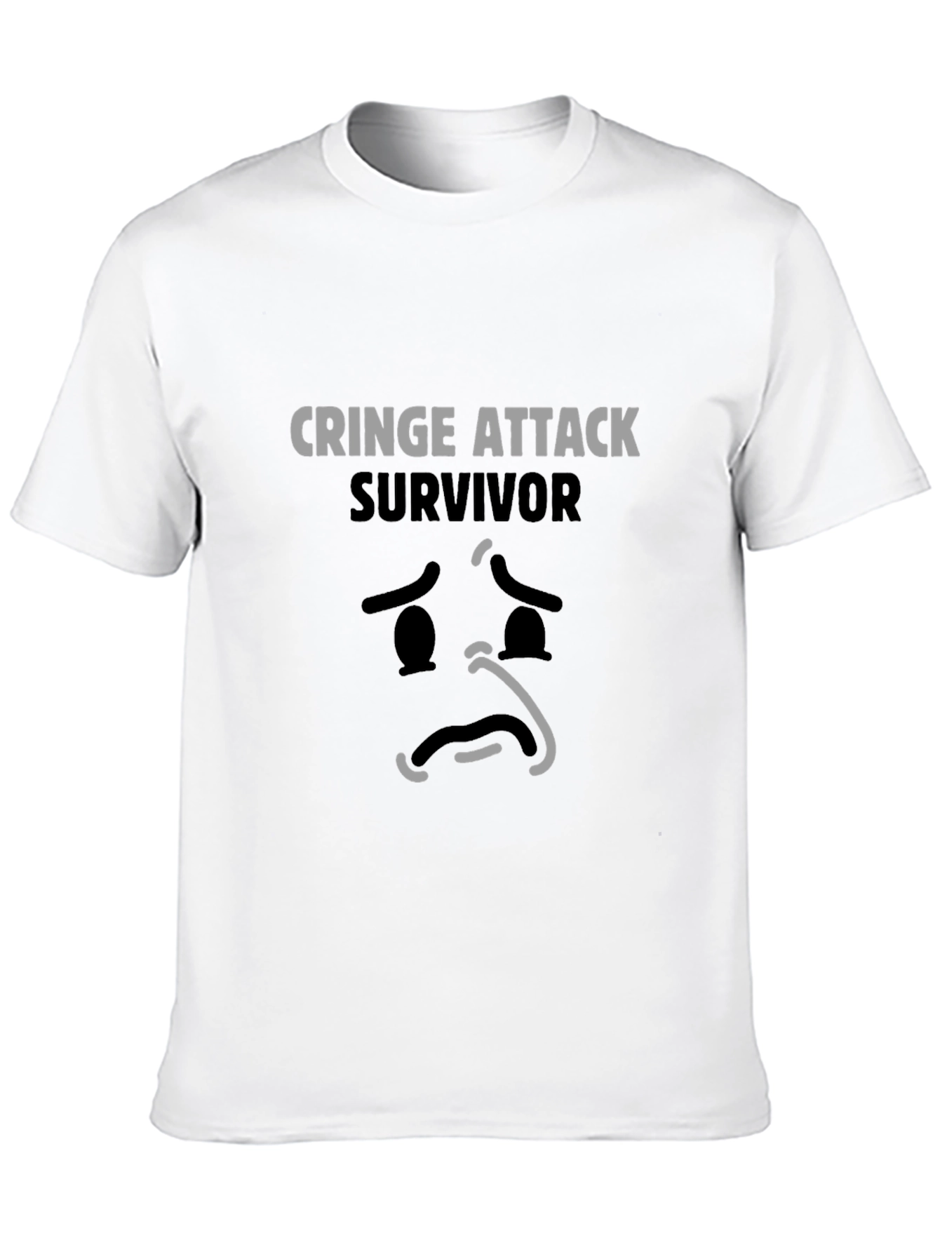 Black Cringe Attack Survivor Graphic Tee view 10