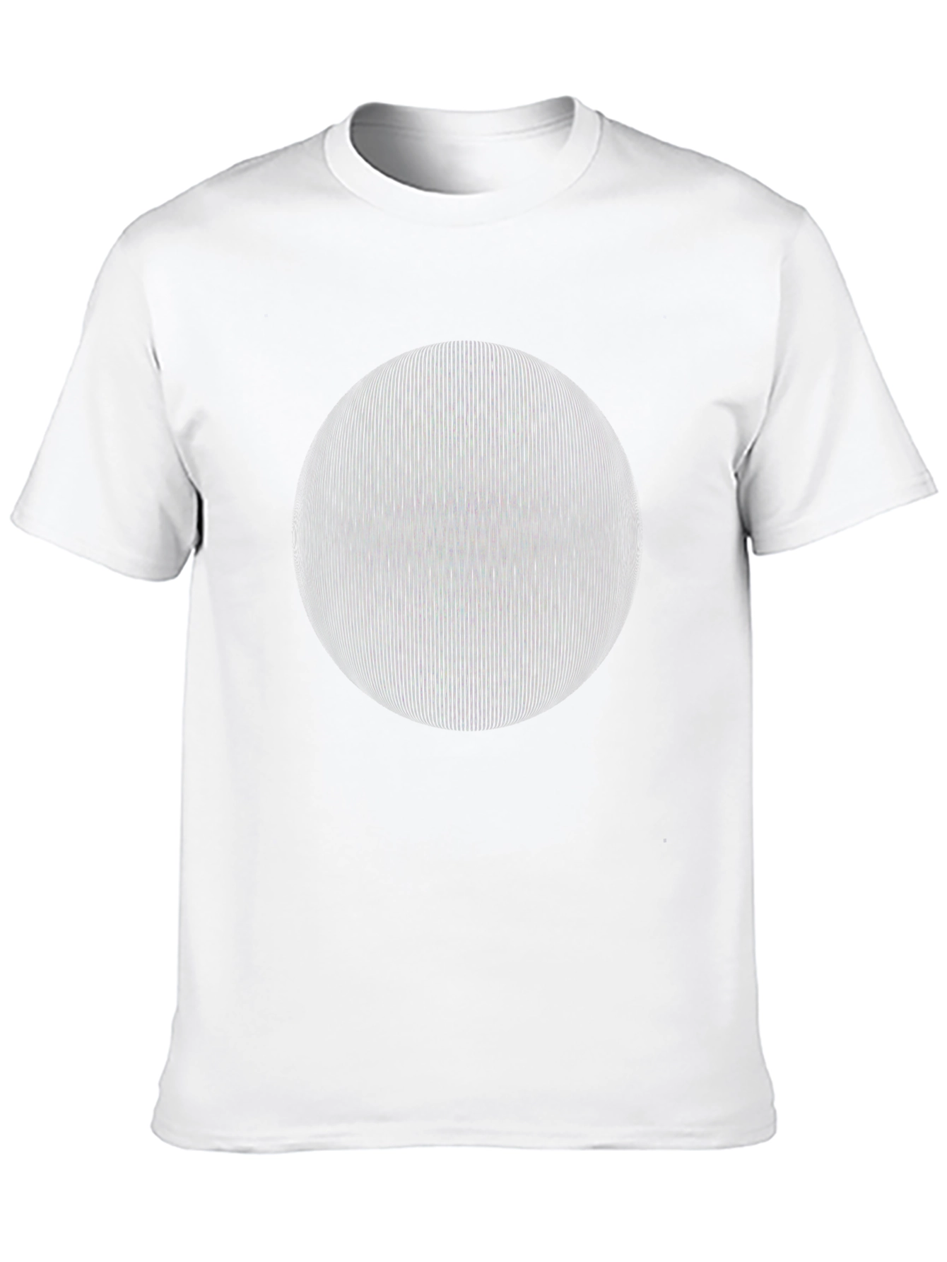 Black Optical Illusion Sphere Graphic T-Shirt - Black Cotton Tee view 10