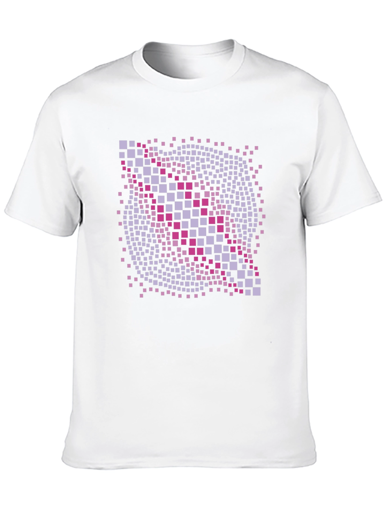 Black Geometric Pixel Art Graphic T-Shirt - Black view 10