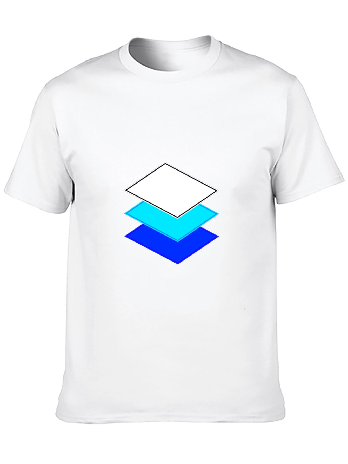 Black Layered Squares Graphic Black T-Shirt view 10