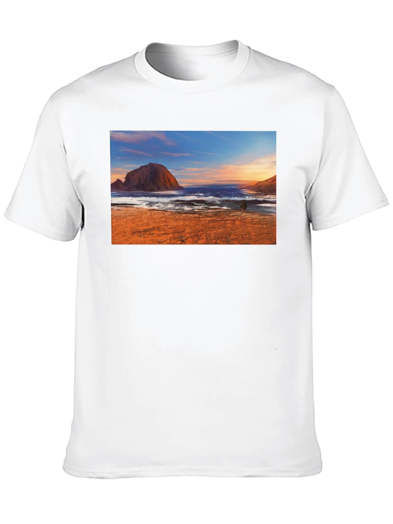 Black Beachscape Graphic Tee - Black Short Sleeve view 10