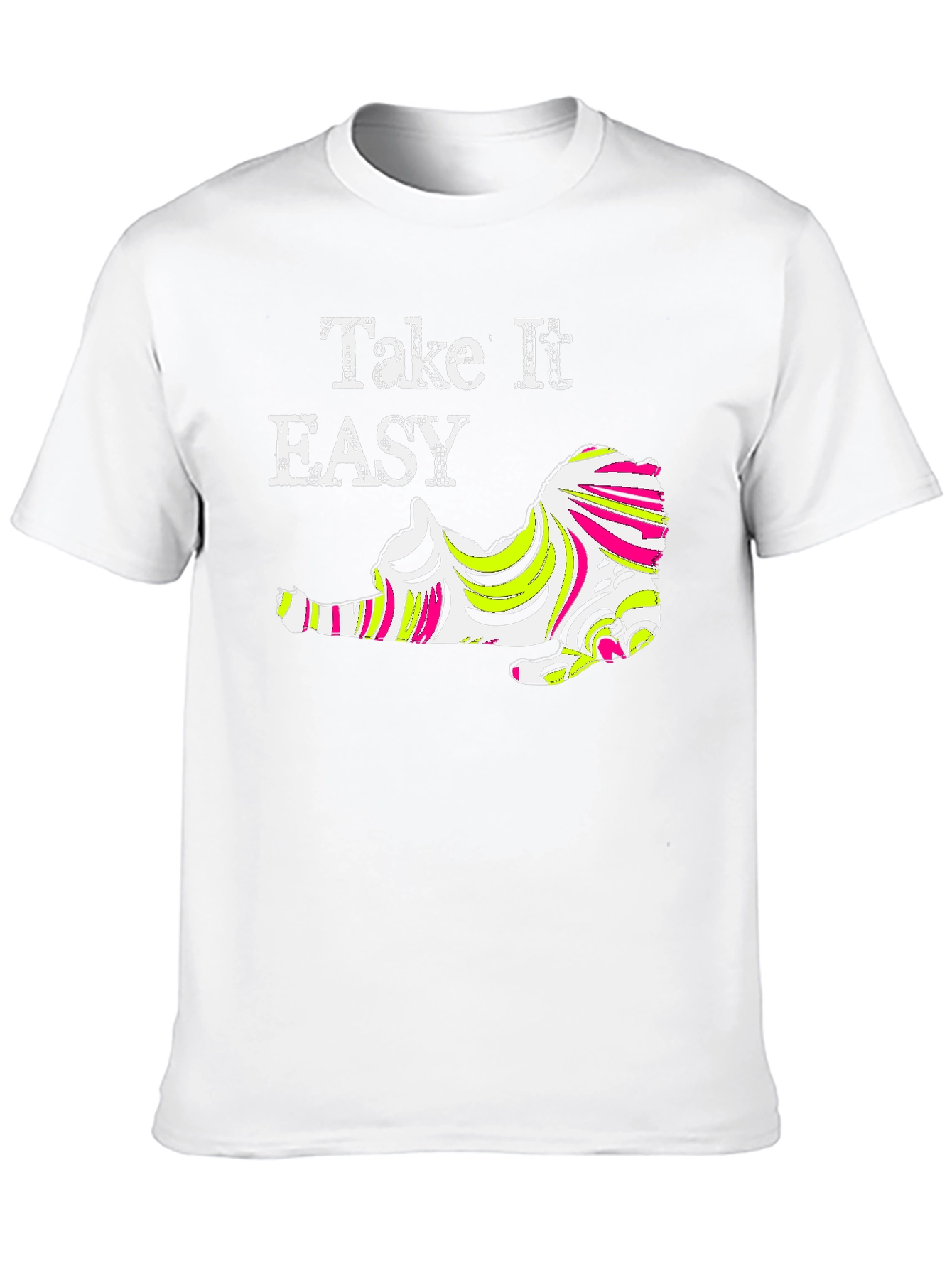 Black Take It Easy Cat Graphic Tee - Black view 10
