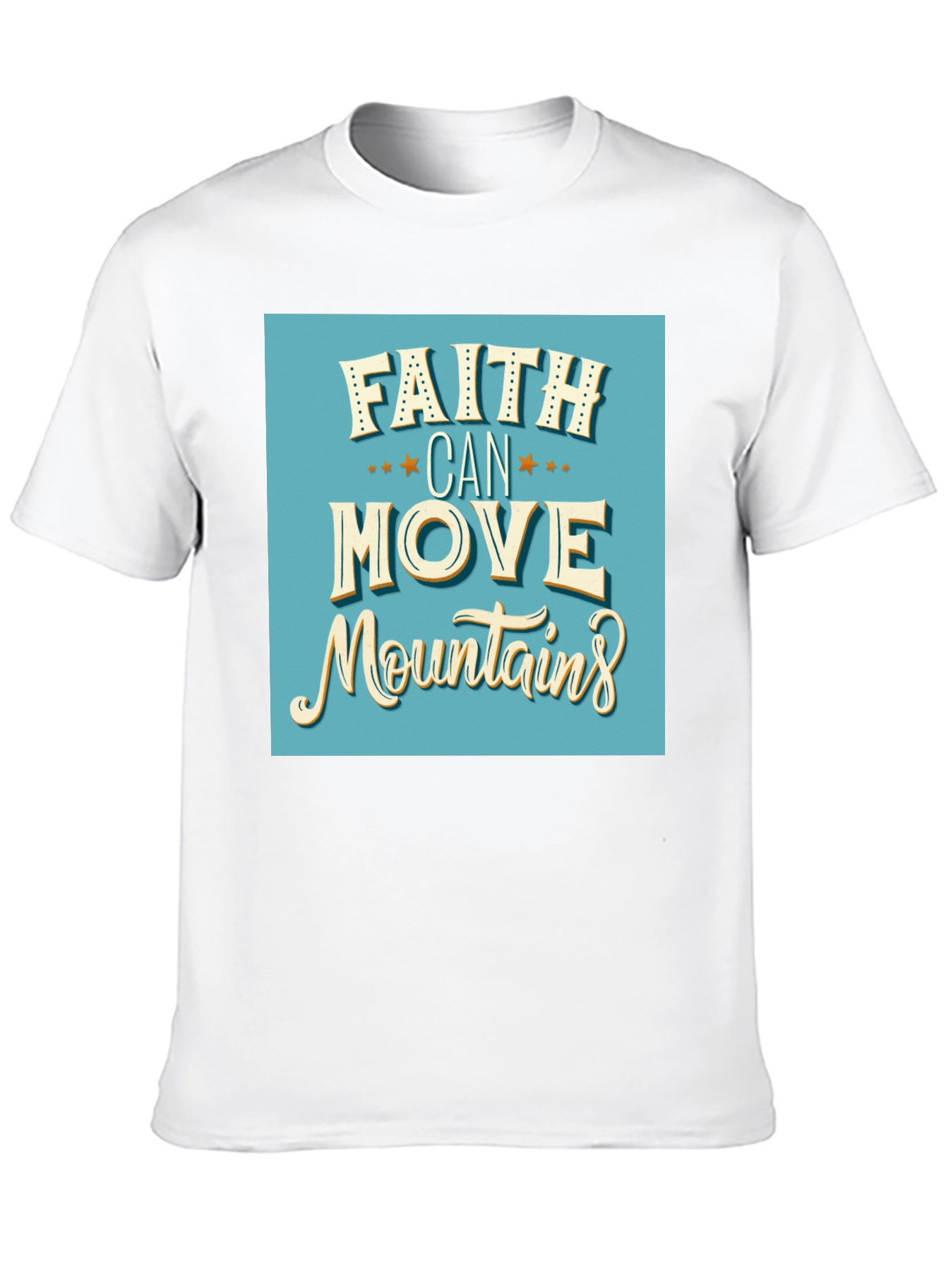 Black Faith Can Move Mountains Graphic Tee view 10