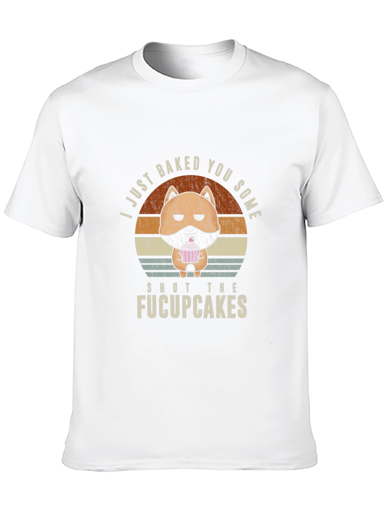 Black Funny "Fucupcakes" Graphic T-Shirt view 10