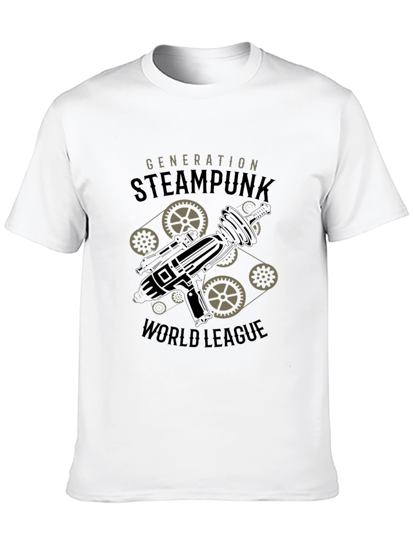 Black Steampunk Generation World League Black T-Shirt view 10