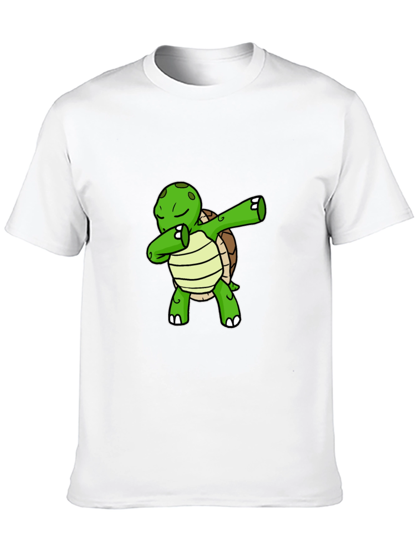 Black Dabbing Turtle Graphic Tee - Black Cotton T-Shirt view 10