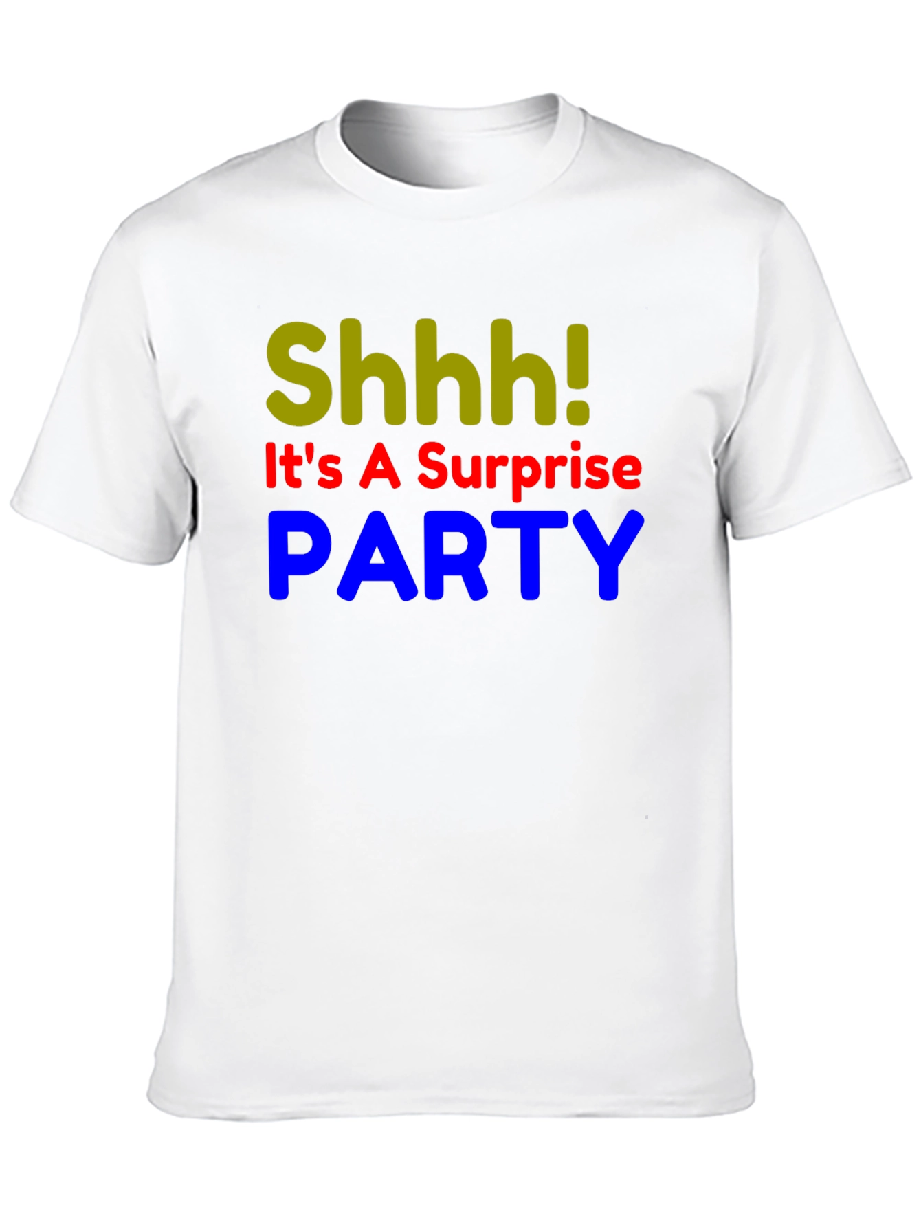 Black Surprise Party T-Shirt - Shhh! Funny Birthday Tee view 10