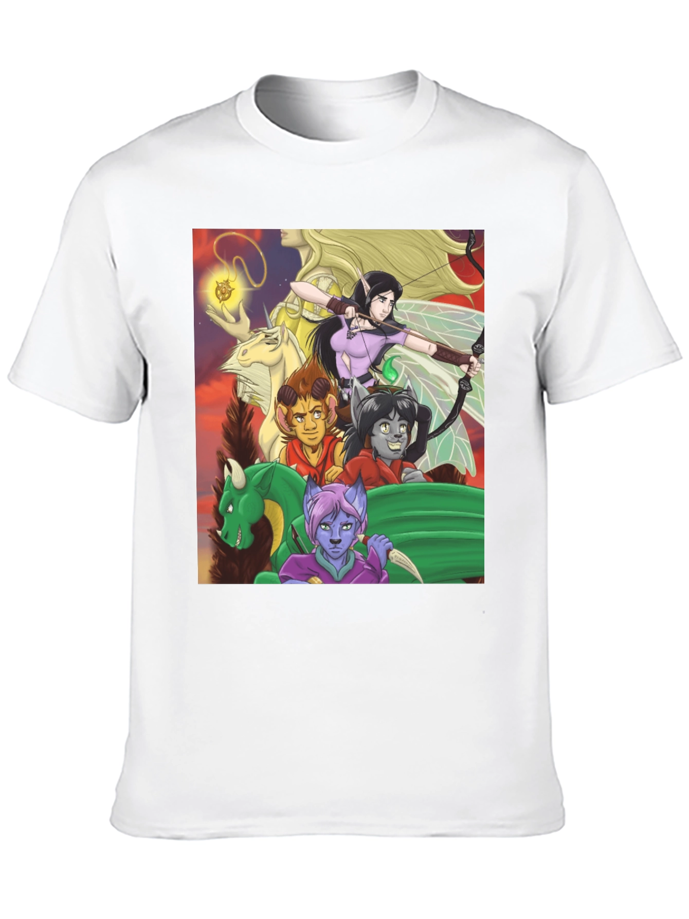 Black Fantasy Character T-Shirt view 10