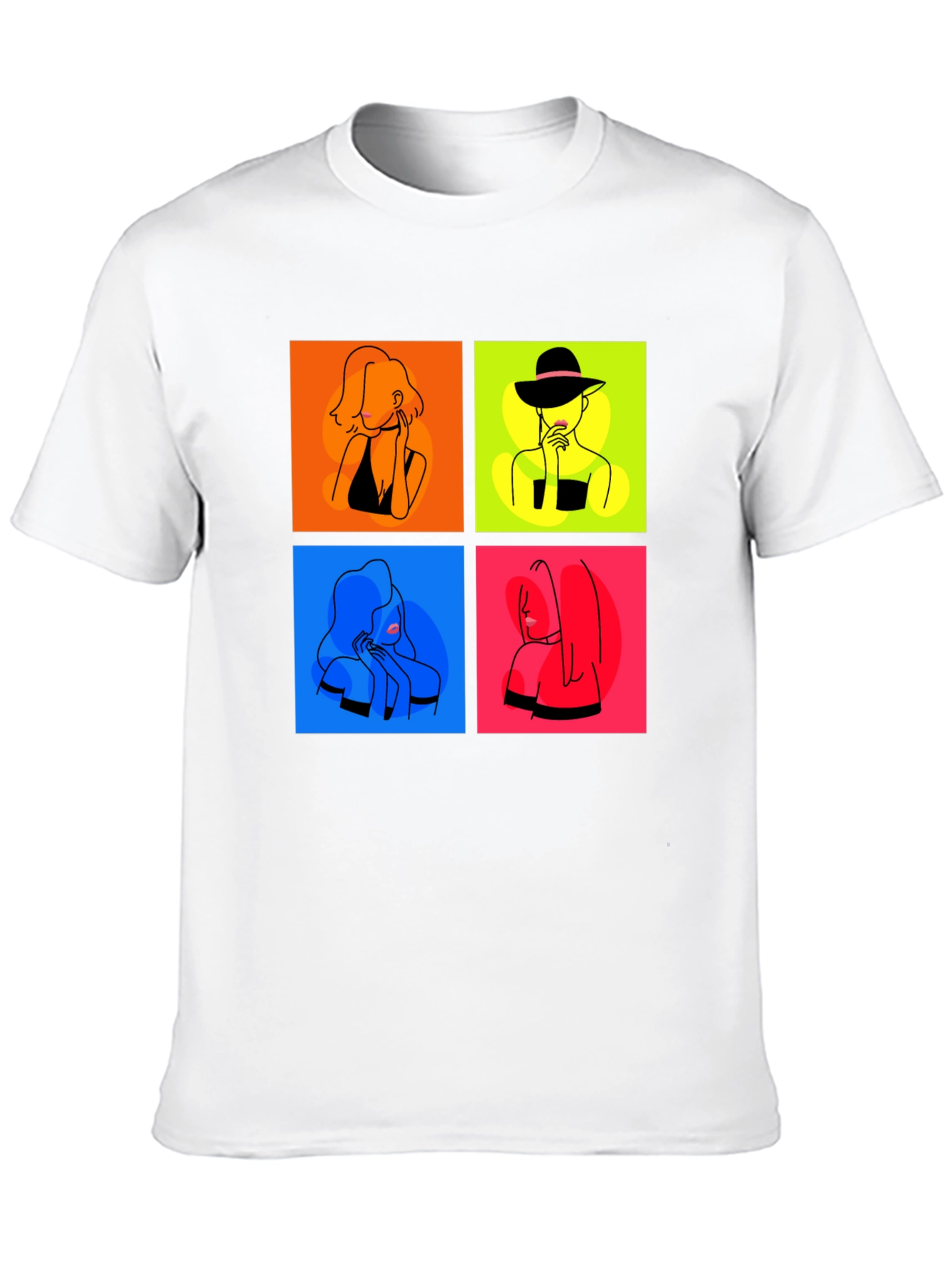 Black Modern Art Women's T-Shirt view 10