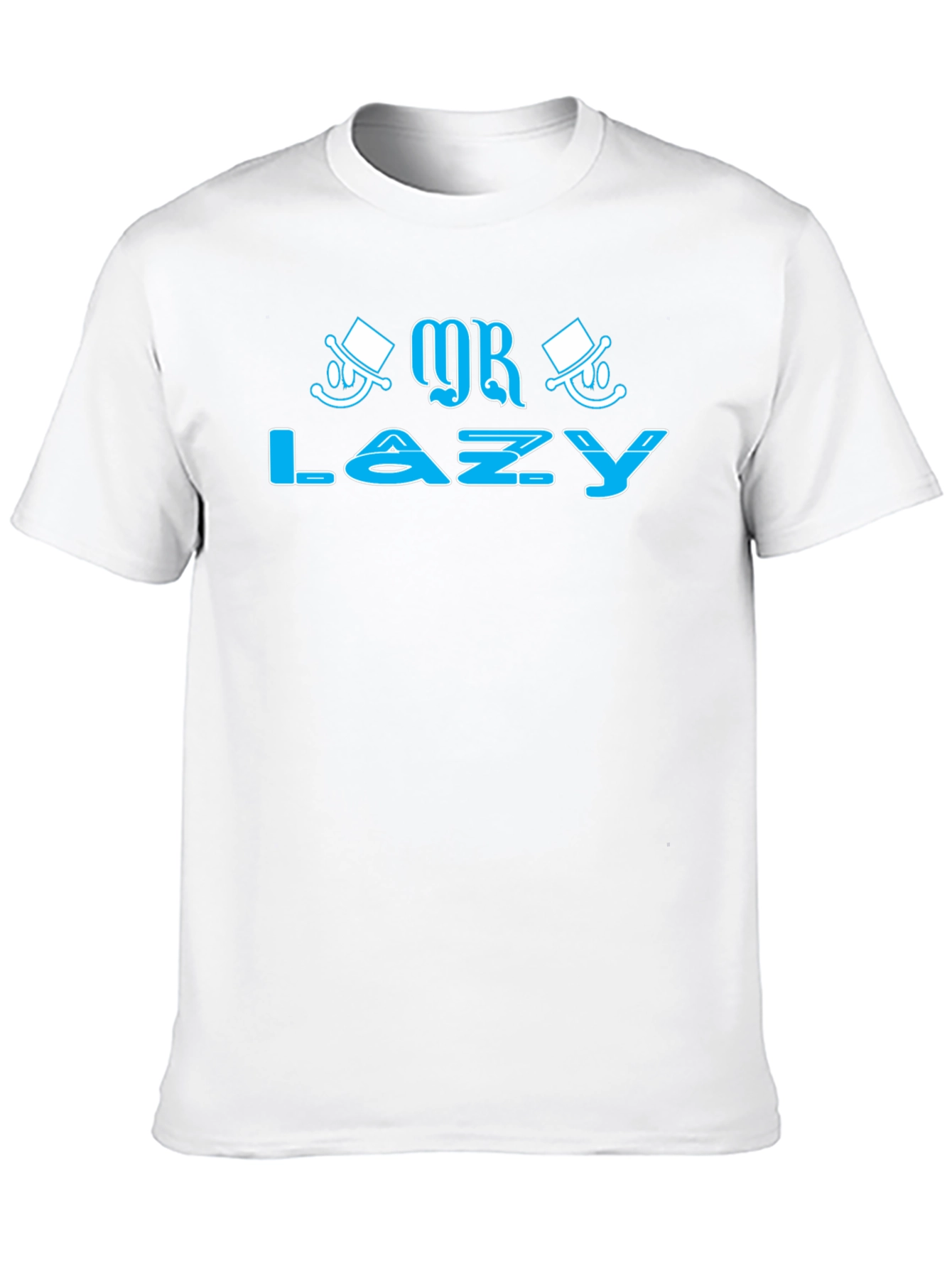 Black Mr. Lazy Graphic T-Shirt - Funny Novelty Tee view 10