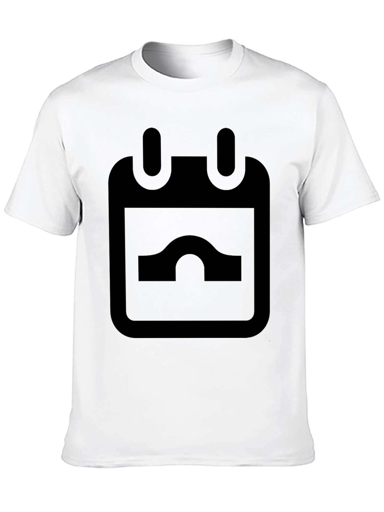 Black Modern Black T-Shirt with Abstract Calendar Graphic view 10