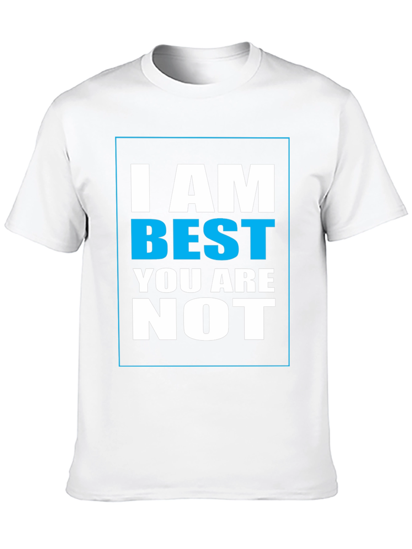 Black I Am Best Graphic Print T-Shirt view 10