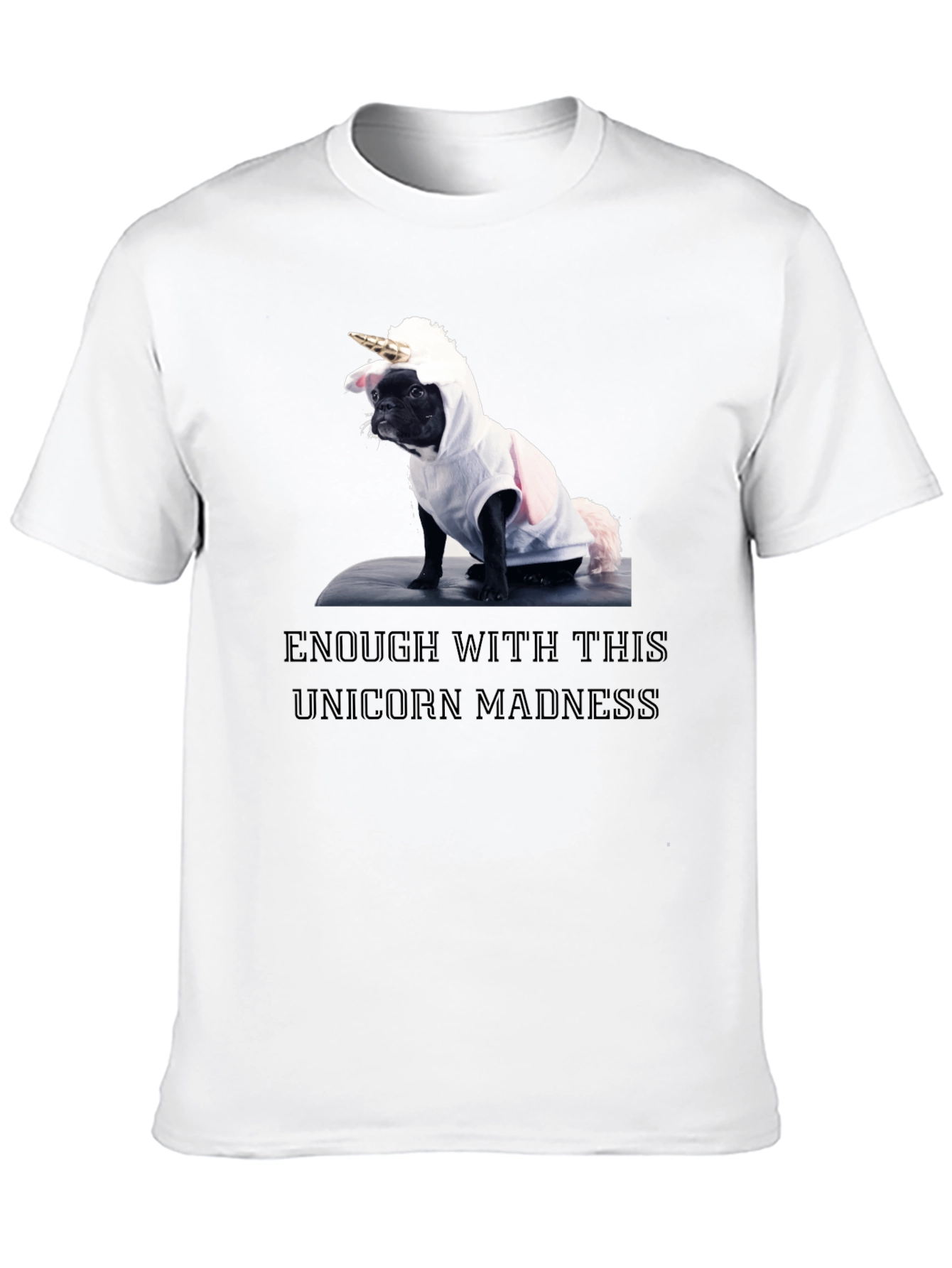Black Unicorn Dog T-Shirt: Enough with the Madness! view 10