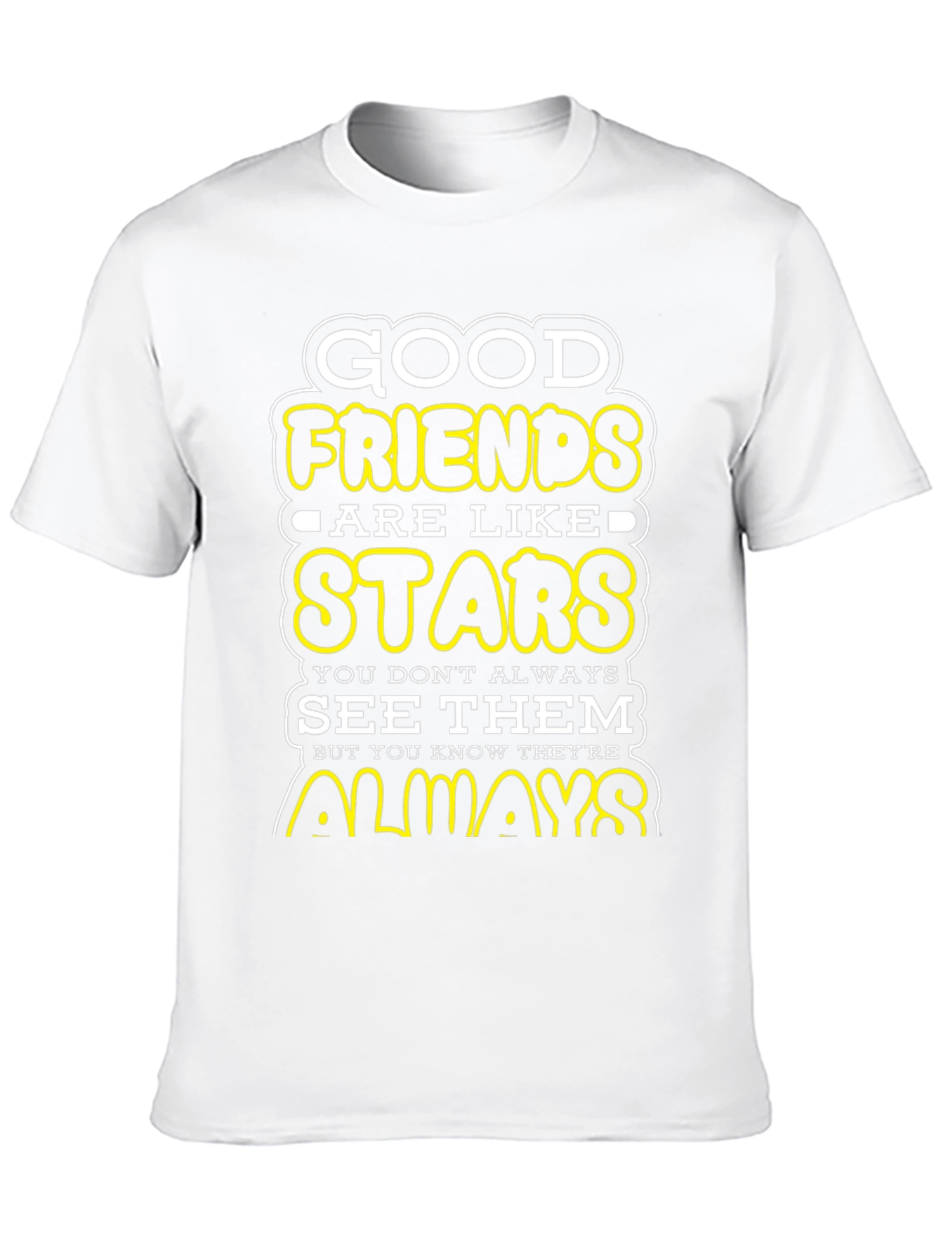 Black Good Friends Are Like Stars Graphic T-Shirt view 10