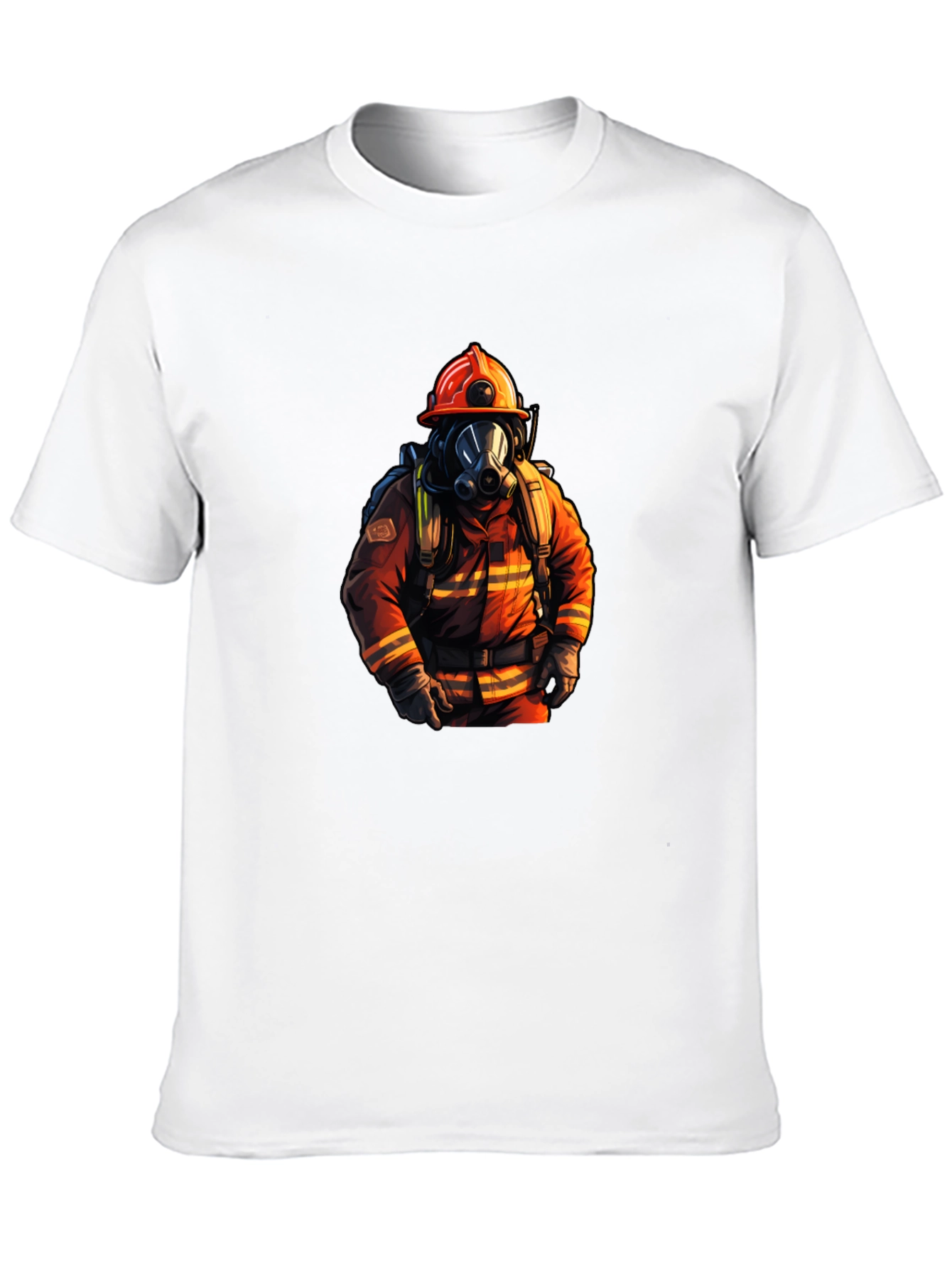 Black Firefighter Graphic T-Shirt - Premium Cotton view 10