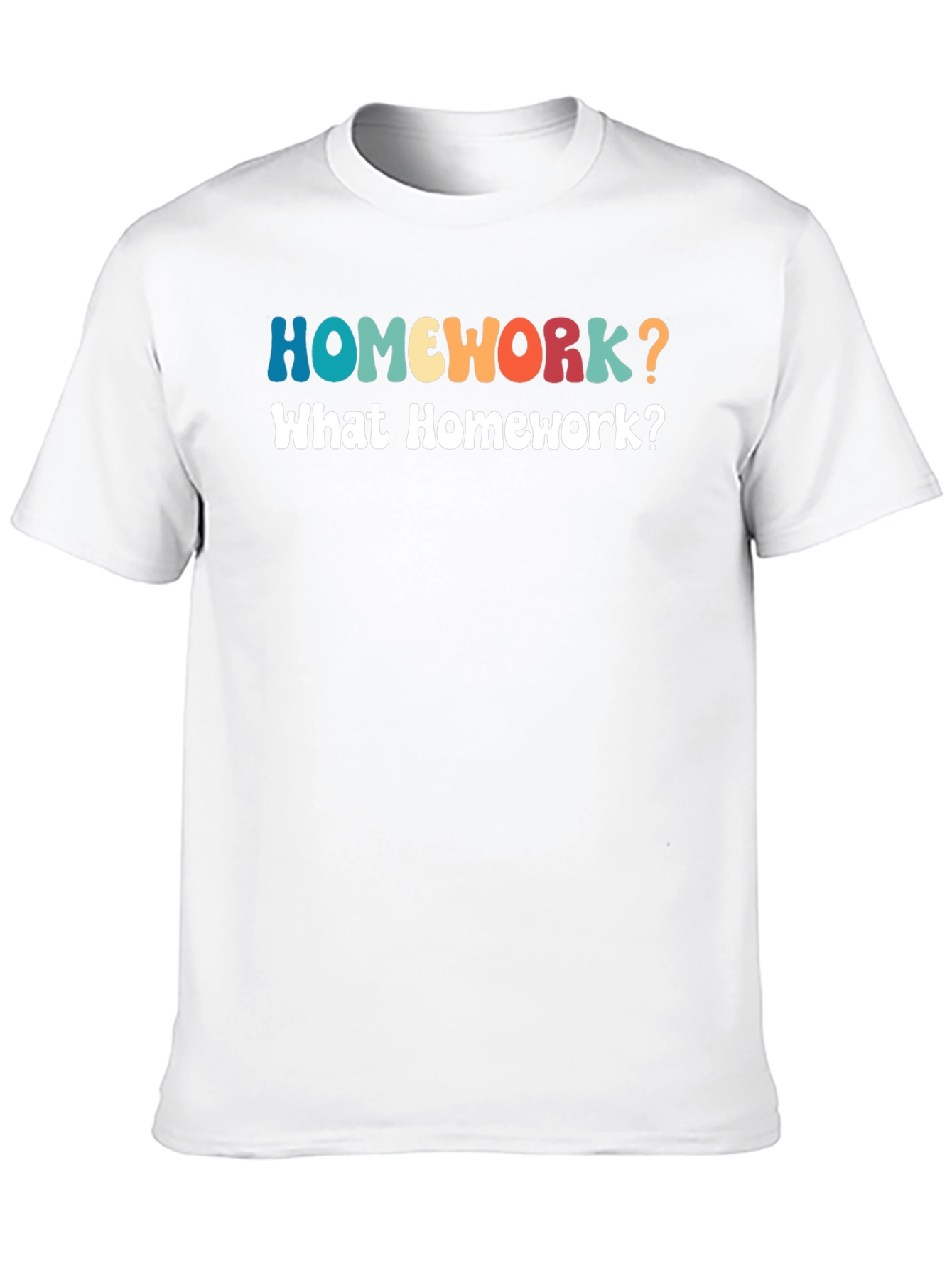 Black Homework? Funny Graphic T-Shirt view 10