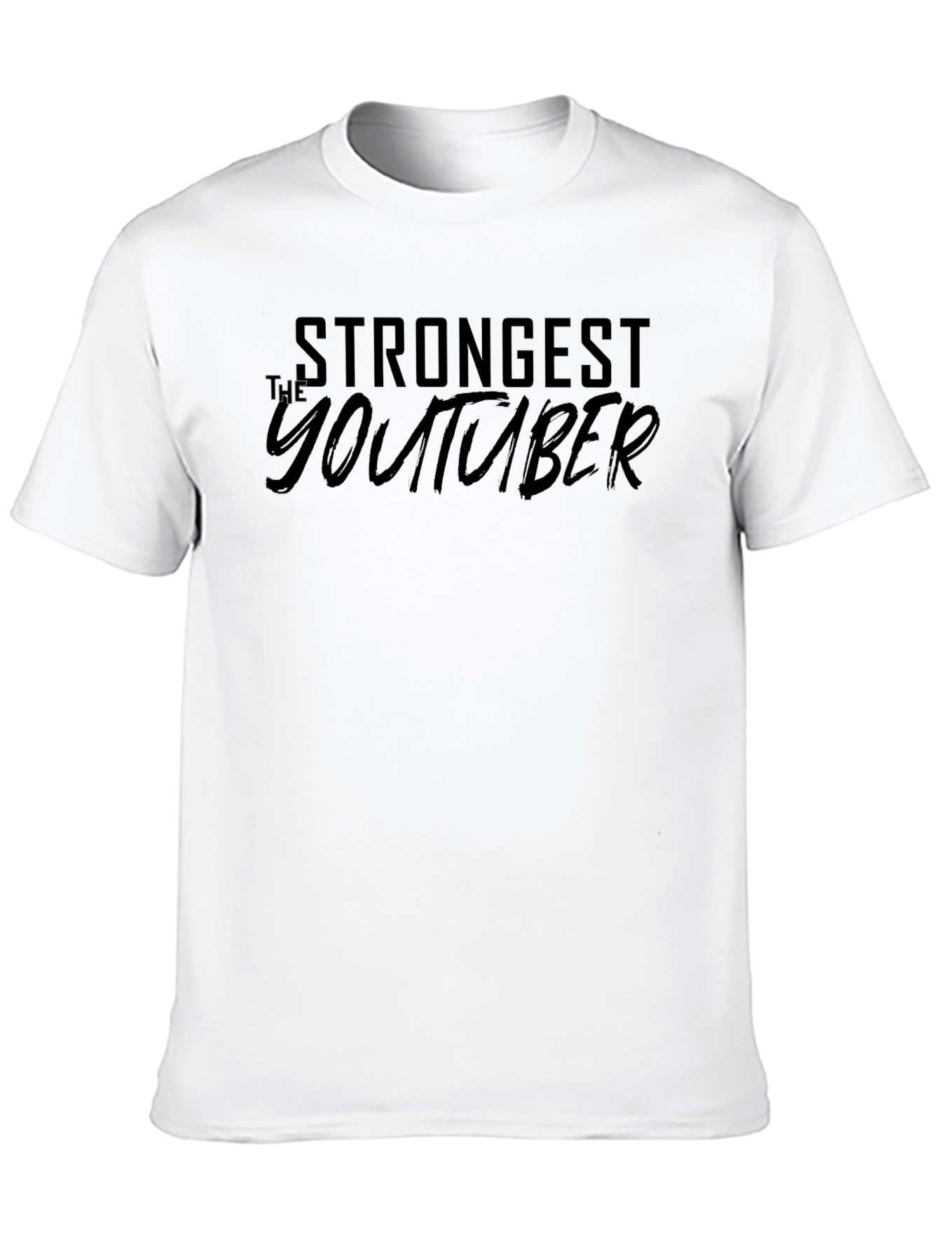 Black Strongest Youtuber Black Cotton Graphic T-Shirt view 10