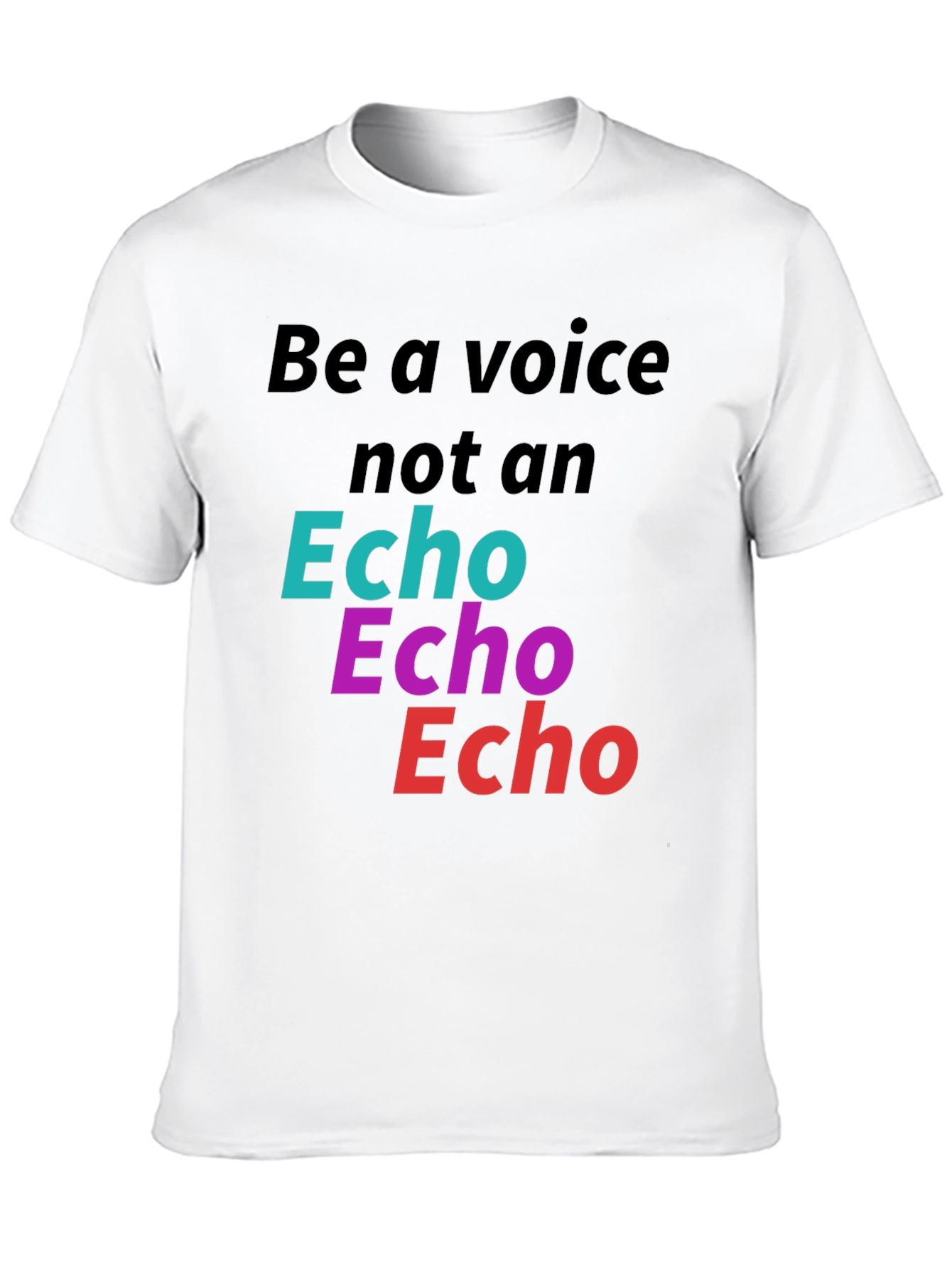 Black Be a Voice Tee - Bold Graphic Print Statement T-Shirt view 10