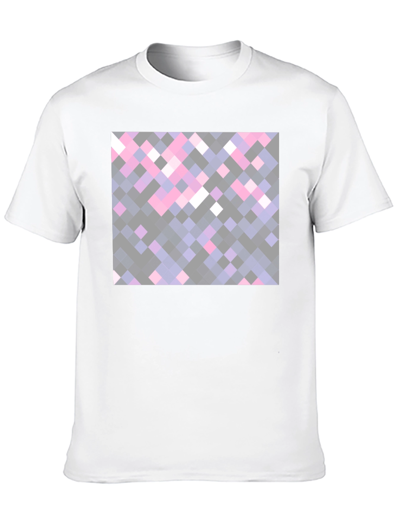 Black Pixelated Squares Black Tee view 10