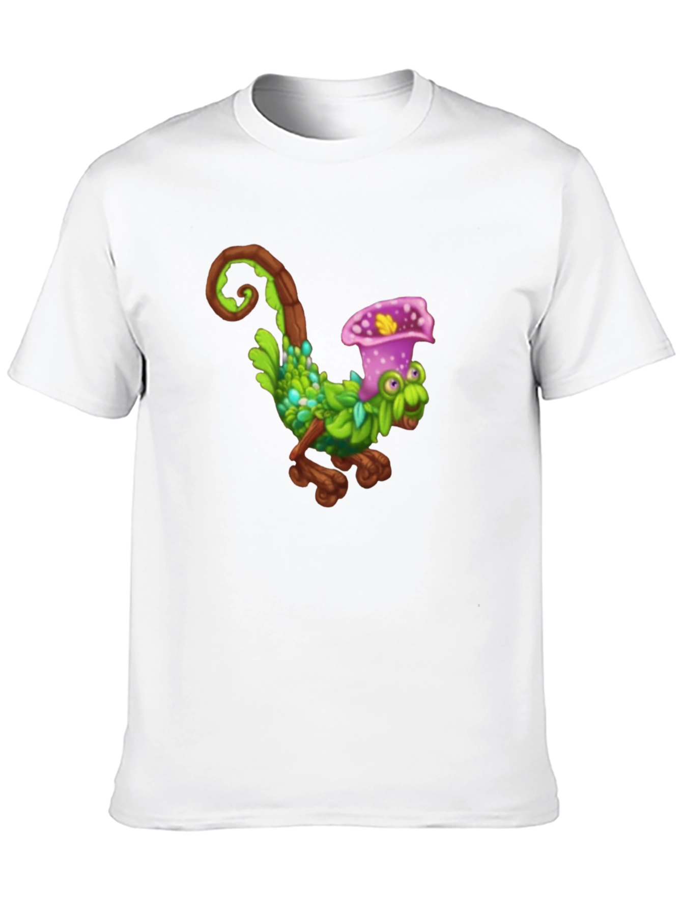 Black Black T-Shirt with Fun Cartoon Creature Design view 10