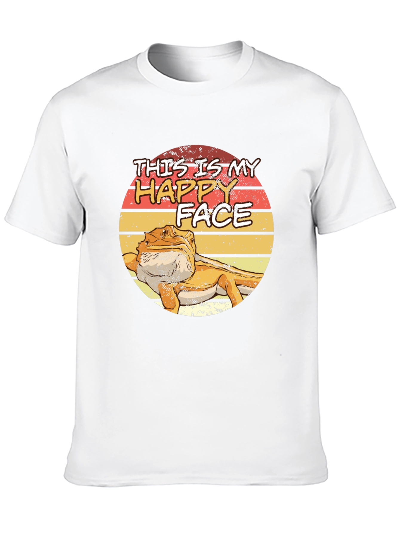 Black Bearded Dragon Happy Face T-Shirt - Lizard Lover Tee view 10