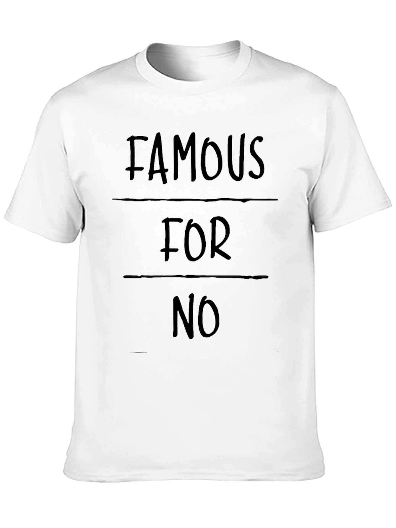Black Famous For No Reason Black Graphic T-Shirt view 10