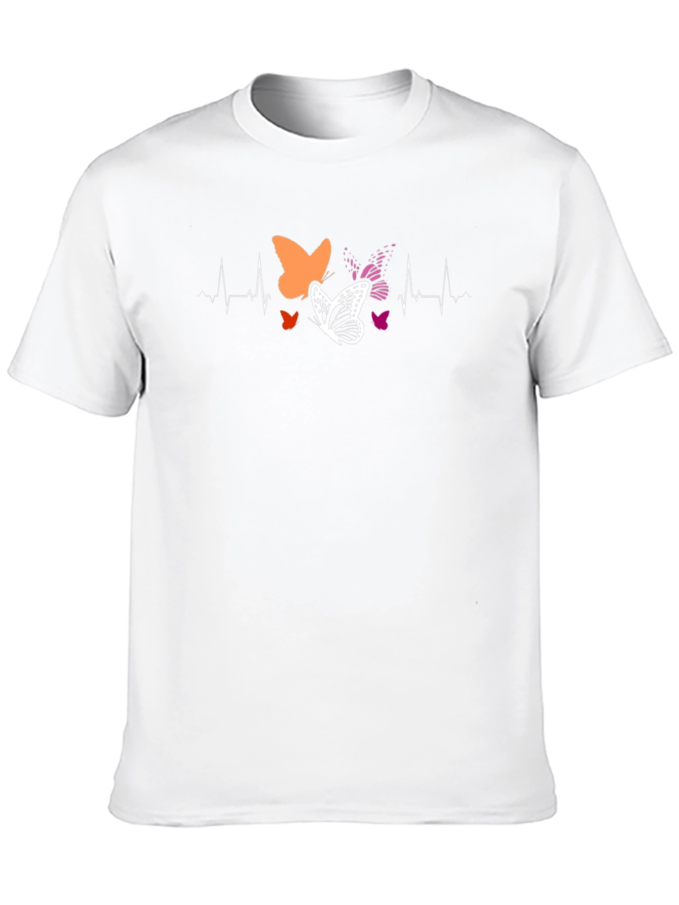 Black Butterfly Heartbeat Graphic Tee view 10