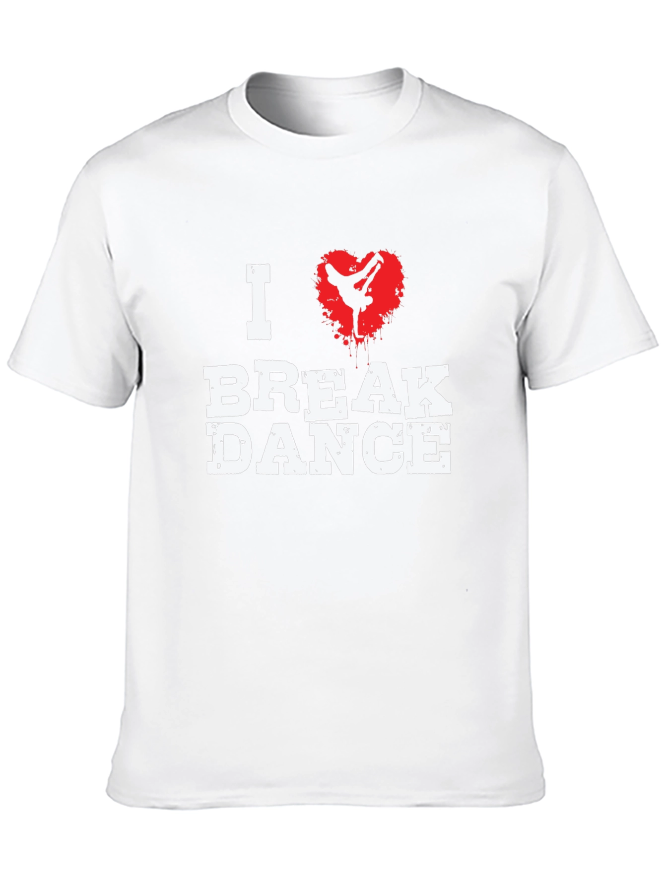 Black I Love Break Dance Graphic T-Shirt - Black view 10