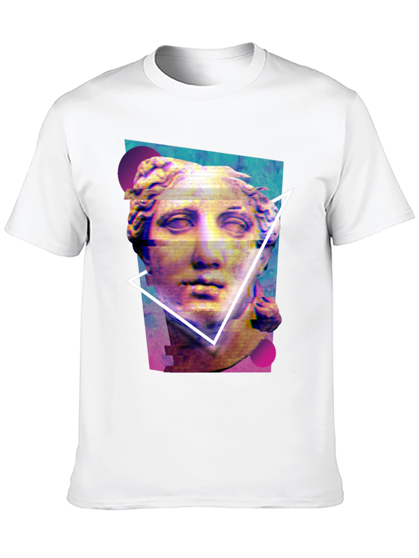 Black Statue Graphic Tee - Artistic Glitch Style view 10