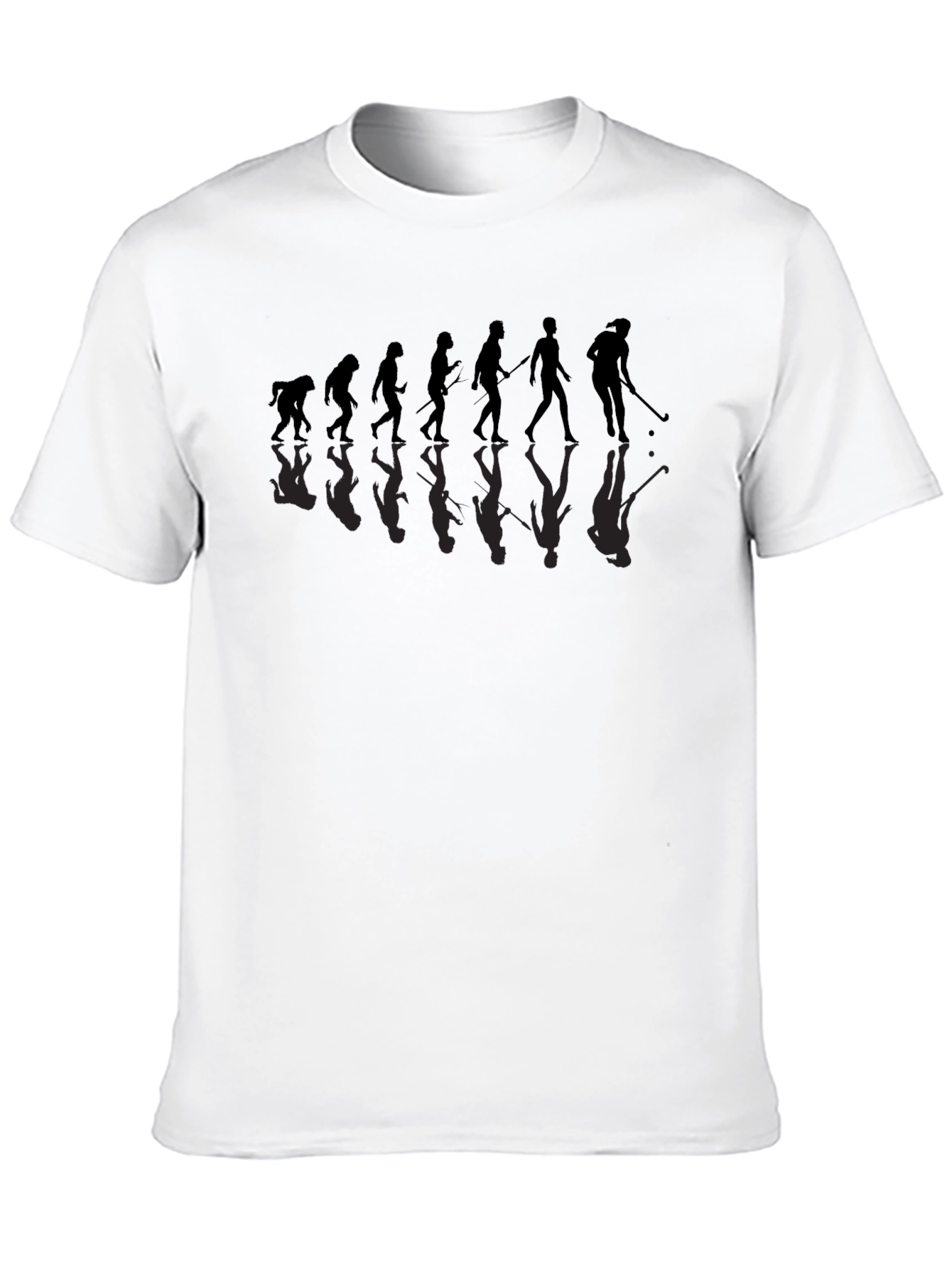 Black Golf Evolution Graphic T-Shirt - Funny Golfer Tee view 10