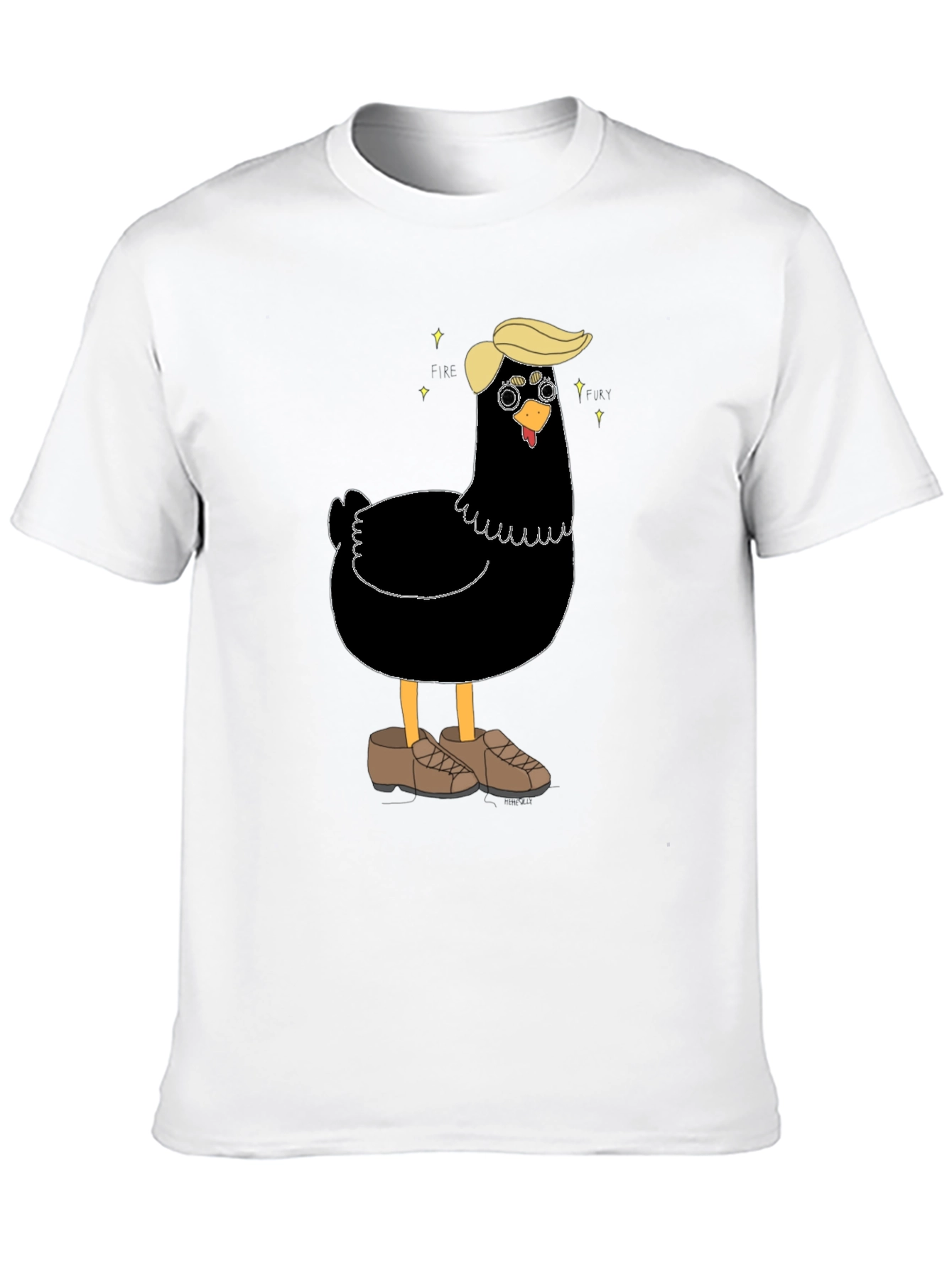Black Novelty Trump Chicken Graphic Tee - Quirky Fun view 10