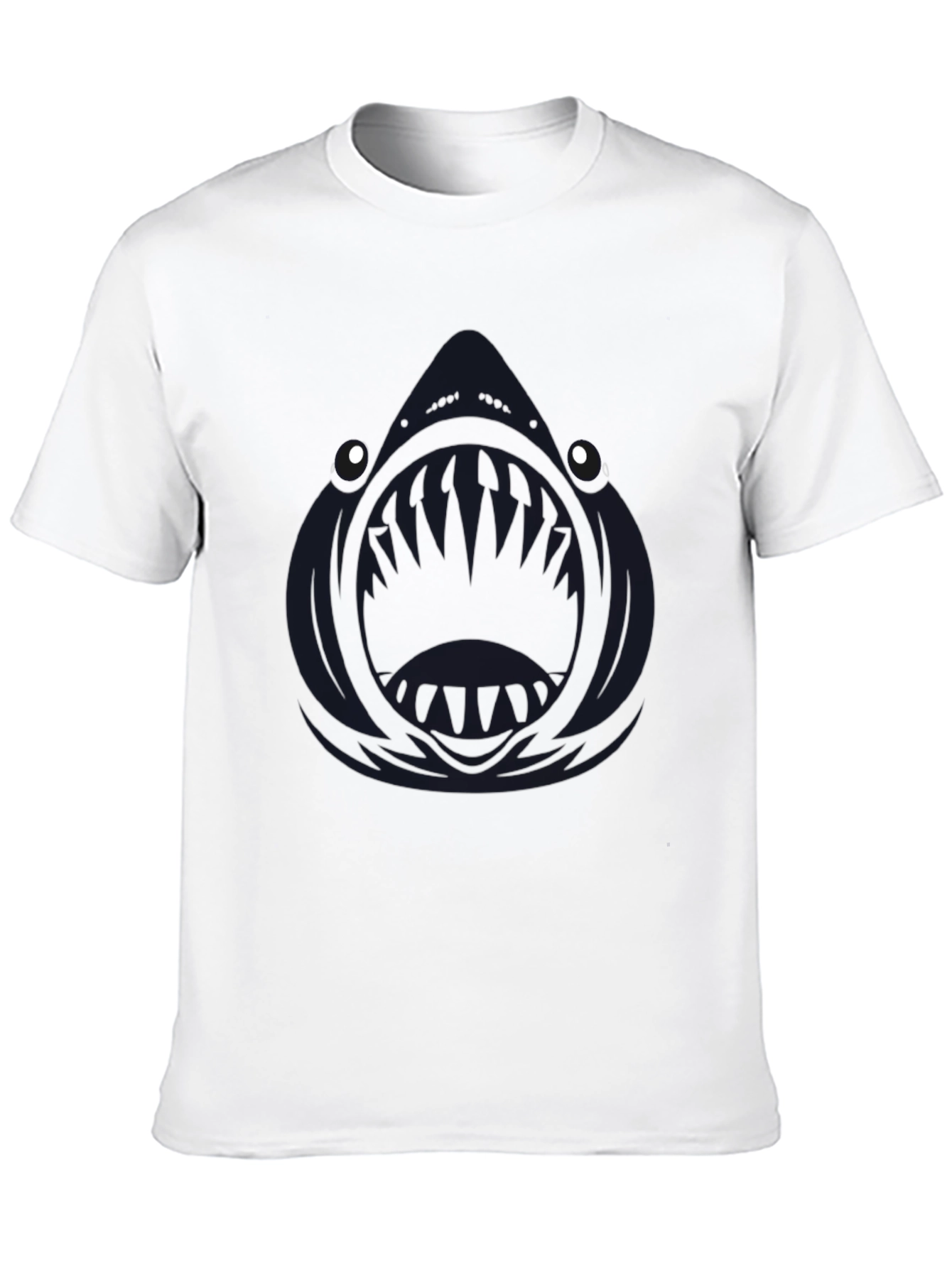 Black Men's Black Angler Fish Graphic T-Shirt view 10