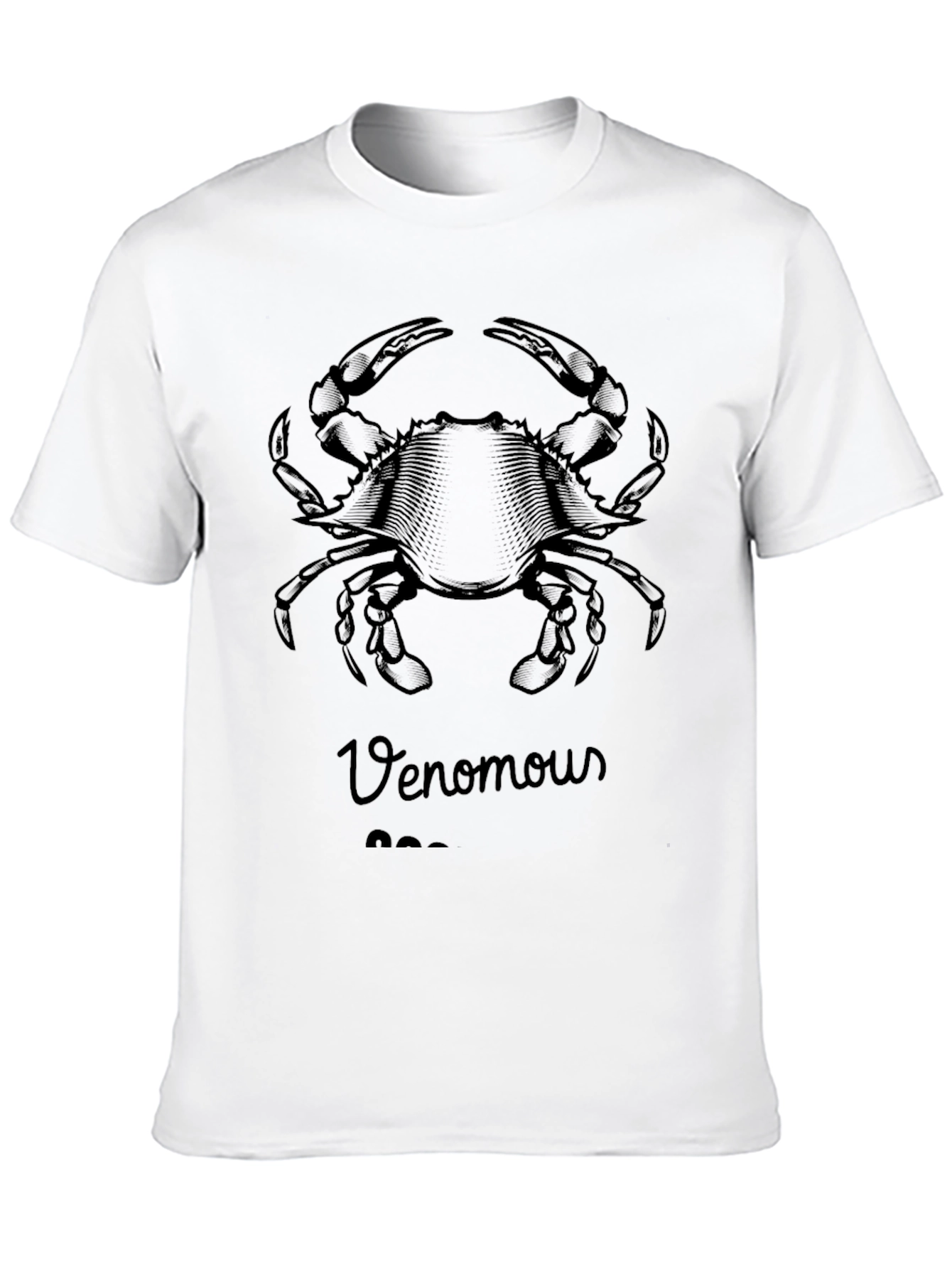 Black Venomous Crab Graphic Tee - Black T-Shirt view 10