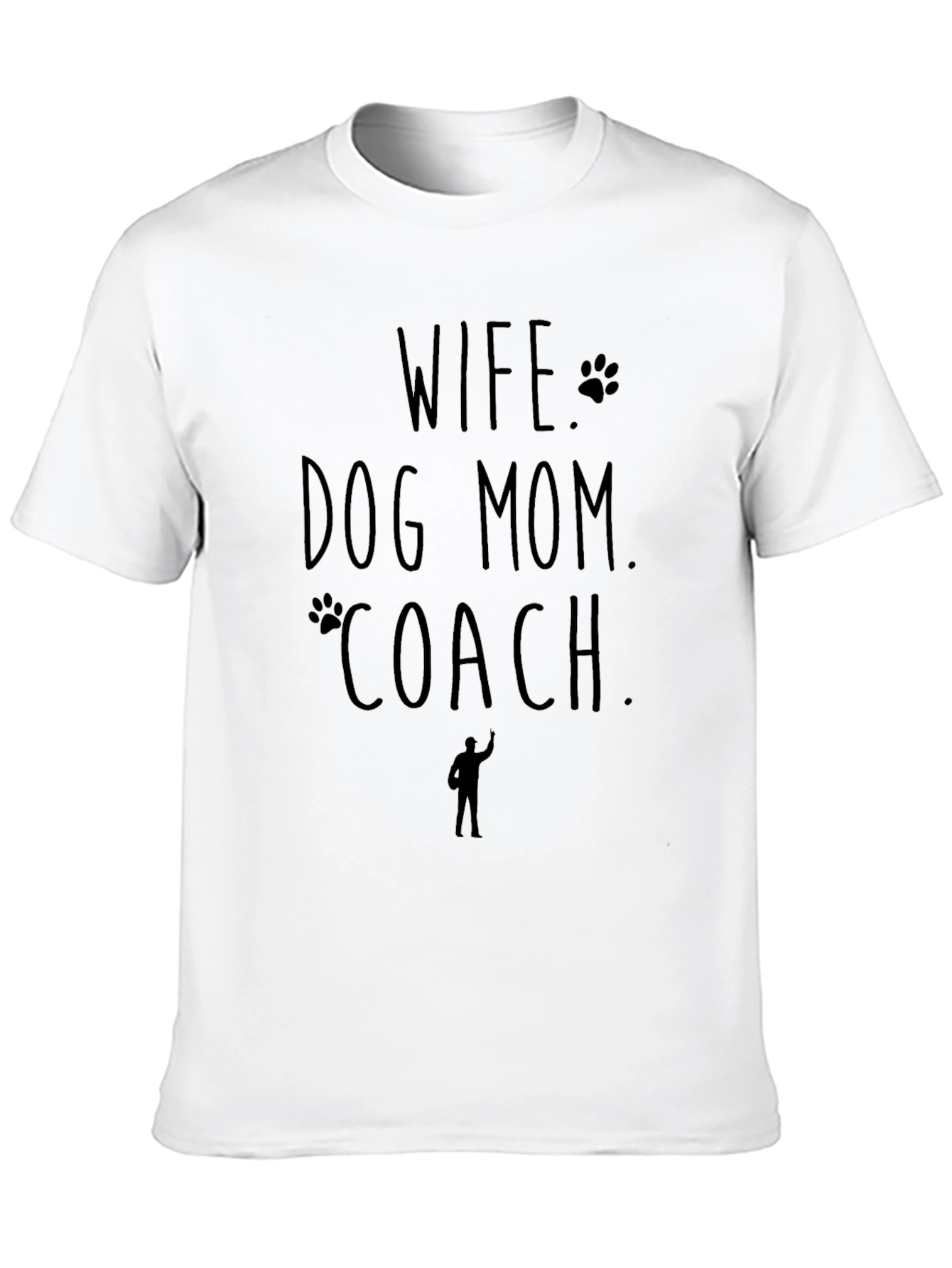 Black Wife Dog Mom Coach Black Graphic T-Shirt view 10
