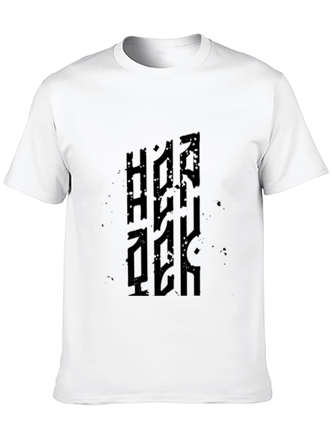 Black Men's Black Graphic Print T-Shirt view 10