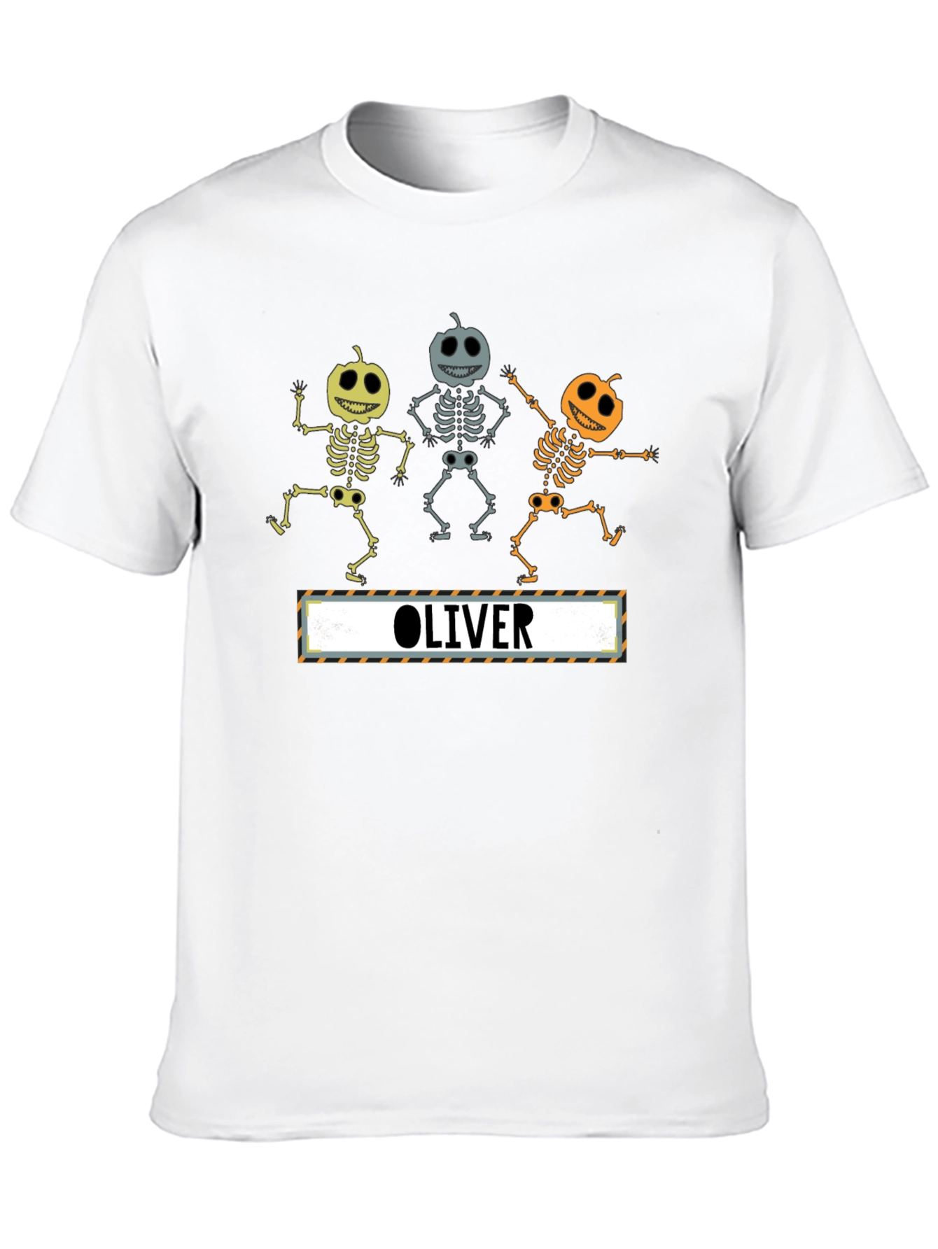 Black Pumpkin Skeleton Dancing Personalized T-Shirt view 10