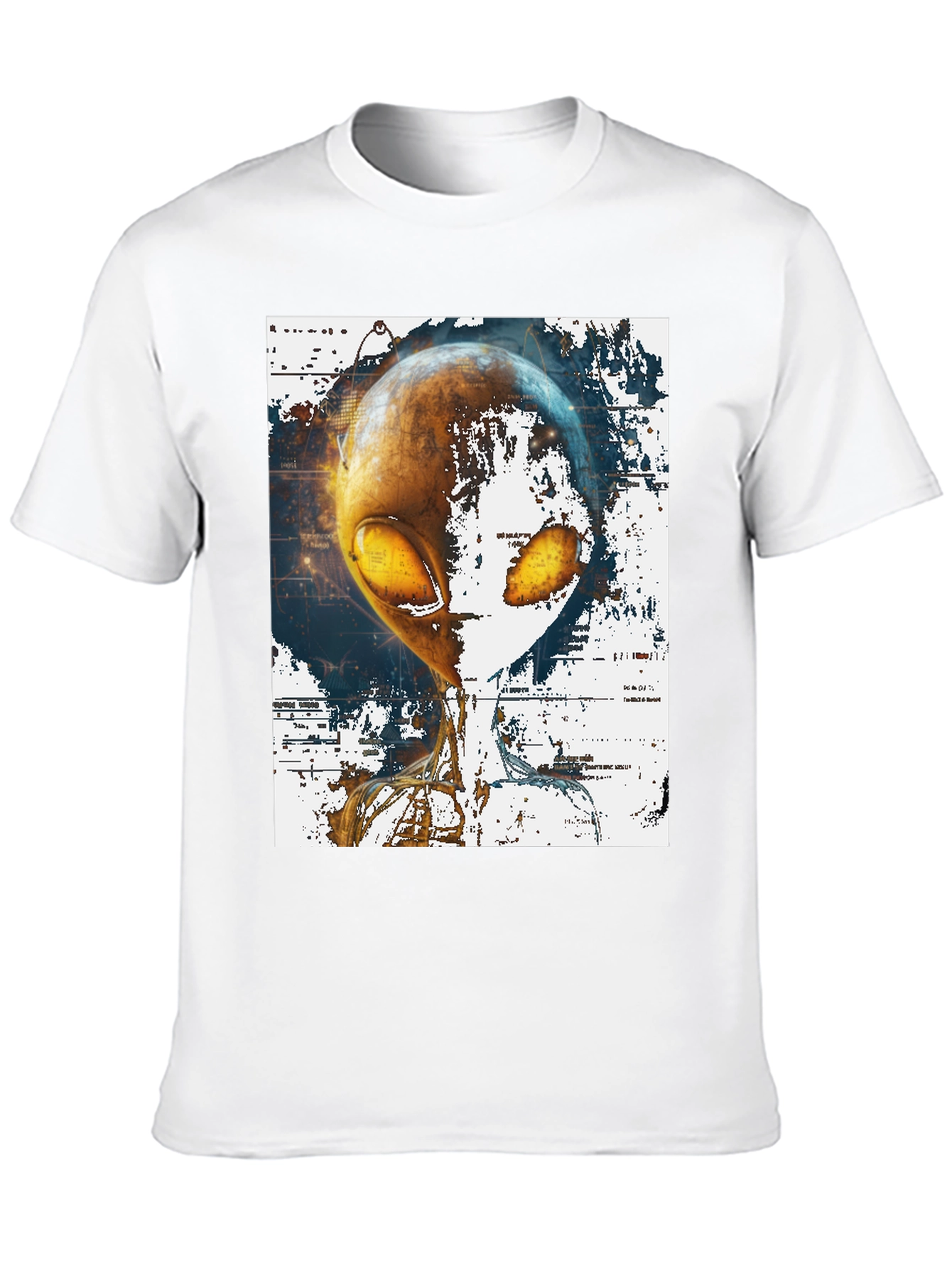 Black Alien Graphic Print T-Shirt - Sci-Fi Streetwear view 10