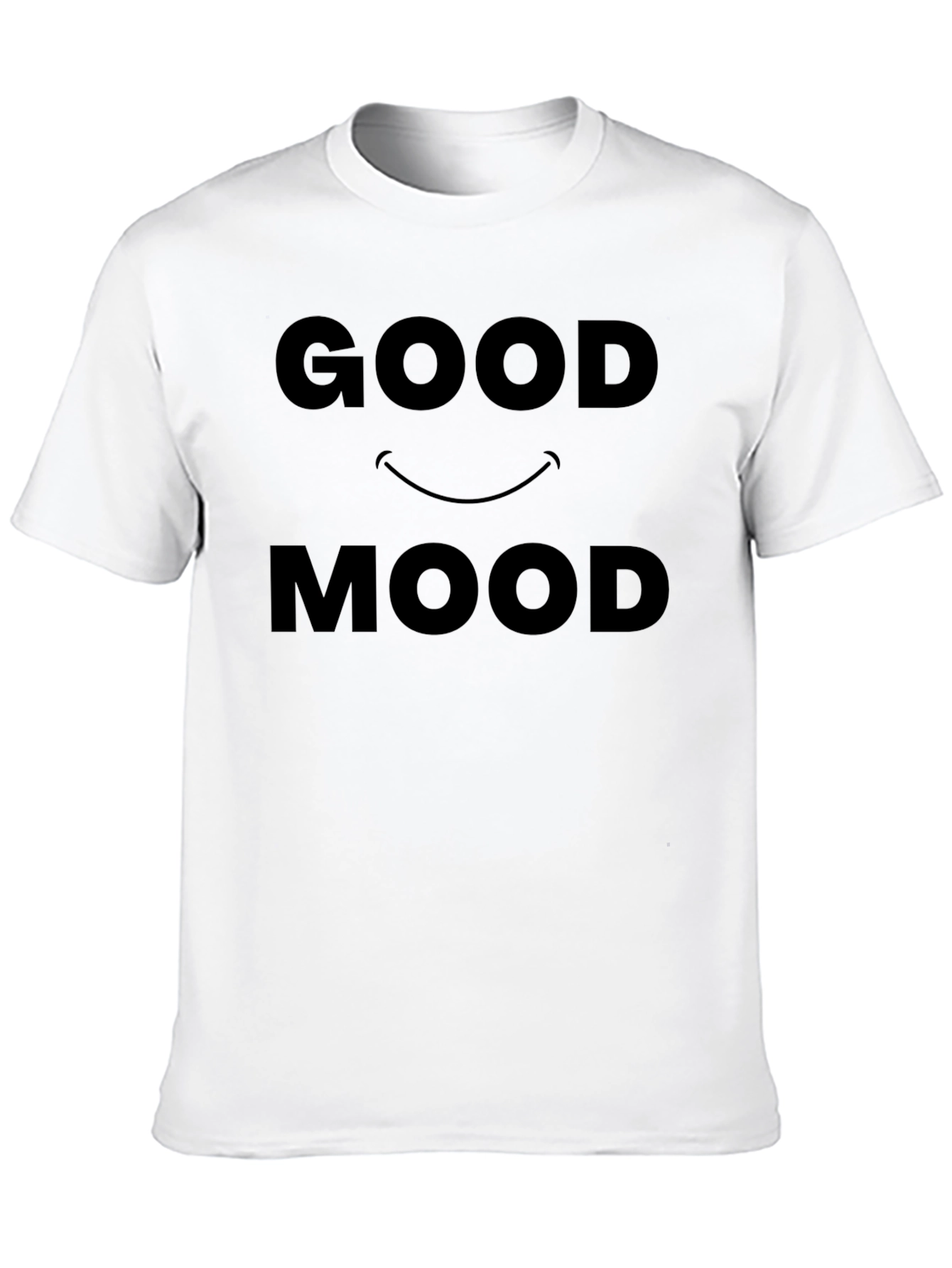 Black Good Mood Graphic Tee -  Unisex Crew Neck T-Shirt view 10