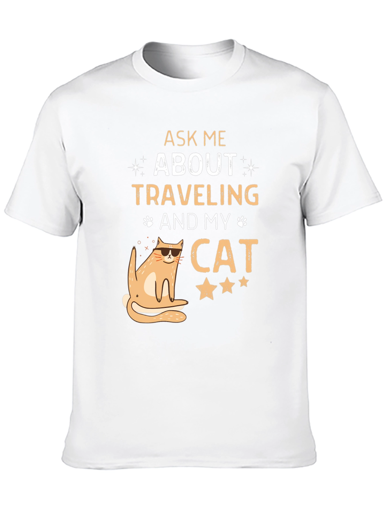 Black Ask Me About Traveling and My Cat T-Shirt view 10
