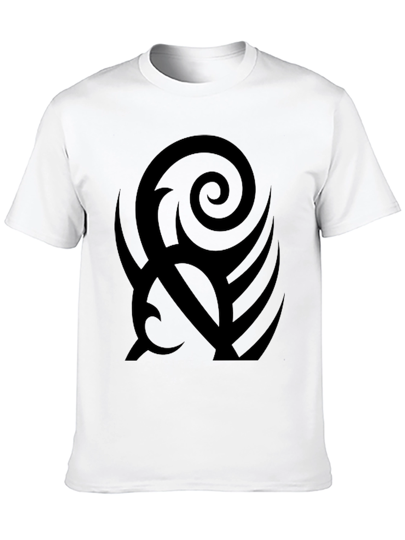 Black Black Tribal Graphic Print T-Shirt view 10