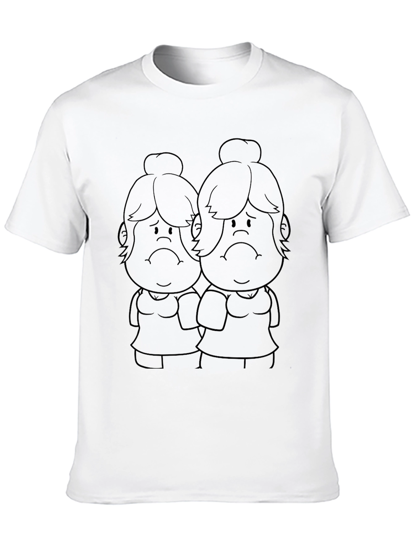 Black Sad Twins Graphic Tee - Black T-Shirt view 10
