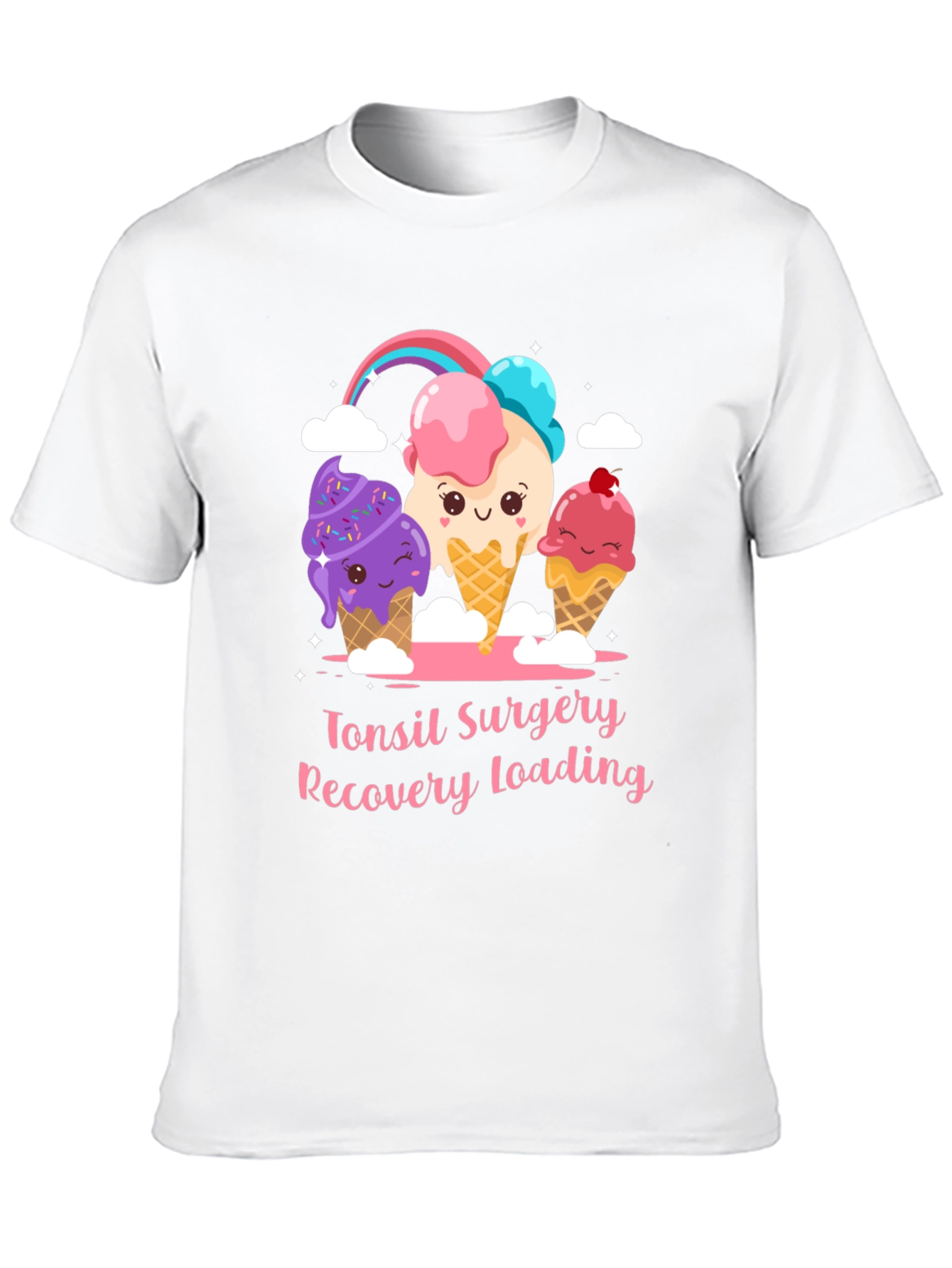 Black Tonsil Surgery Recovery Ice Cream T-Shirt view 10