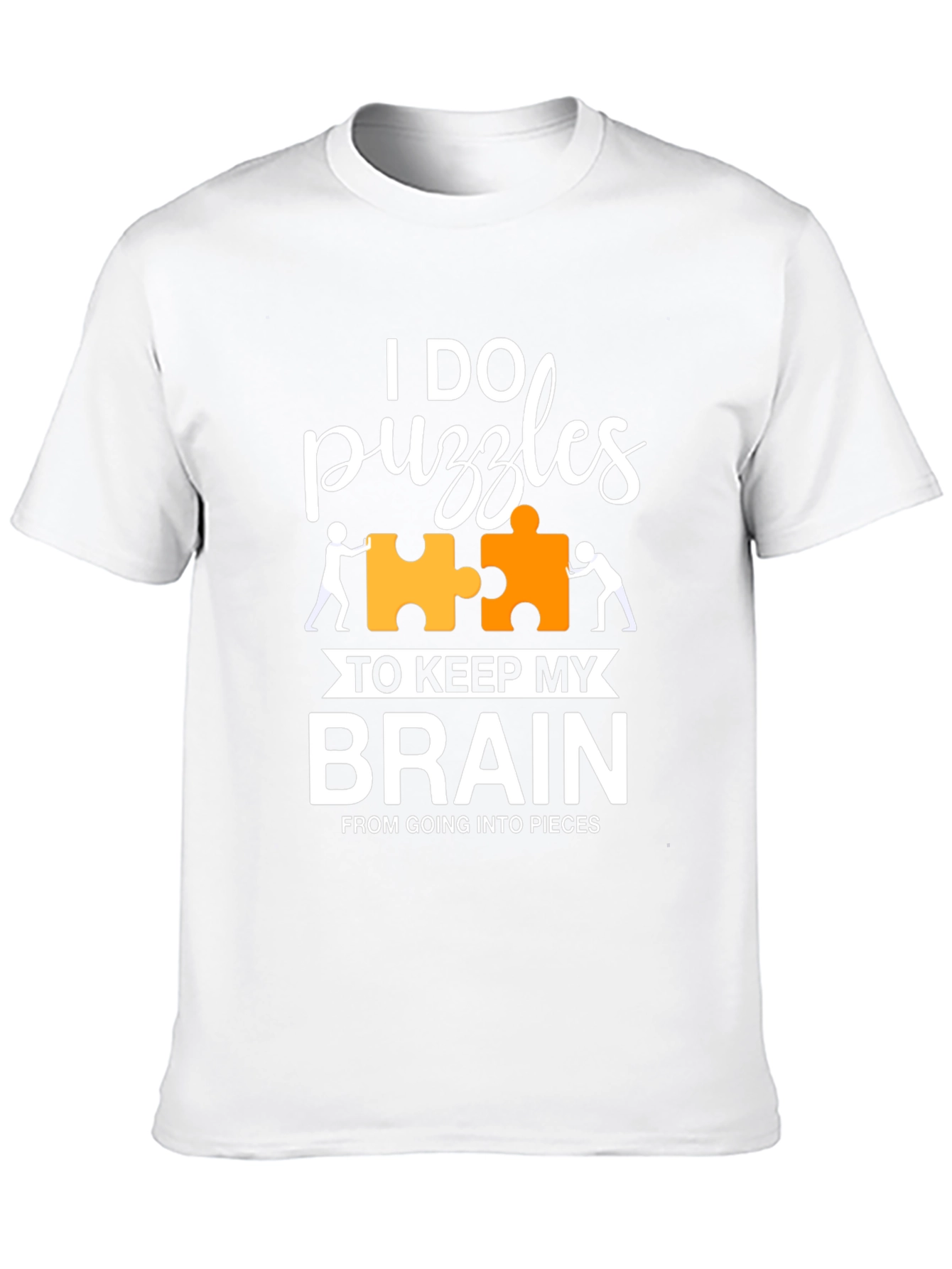 Black I Do Puzzles T-Shirt - Keep My Brain Together Tee view 10