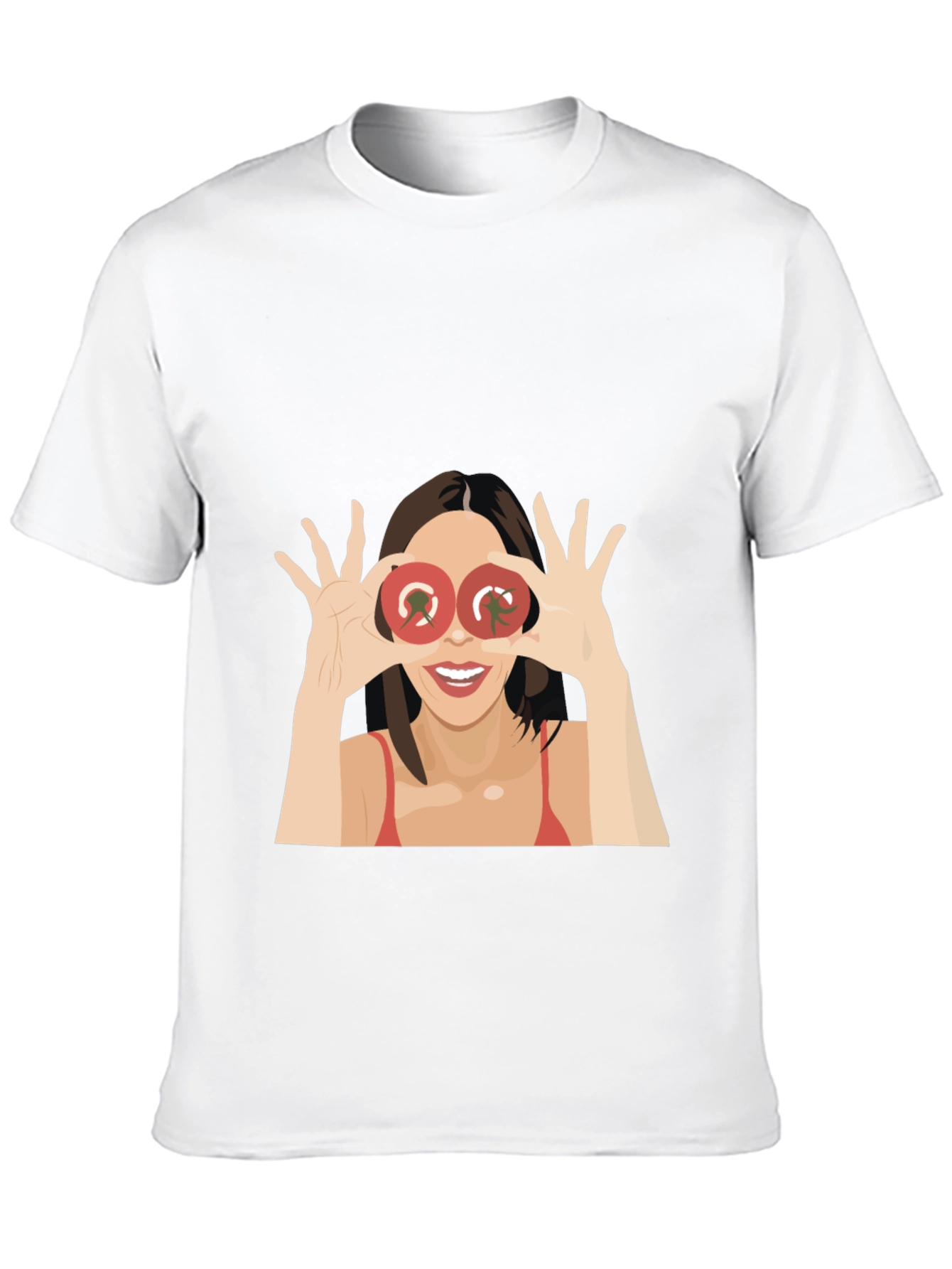 Black Tomato Eyes Graphic Tee - Funny Women's T-Shirt view 10