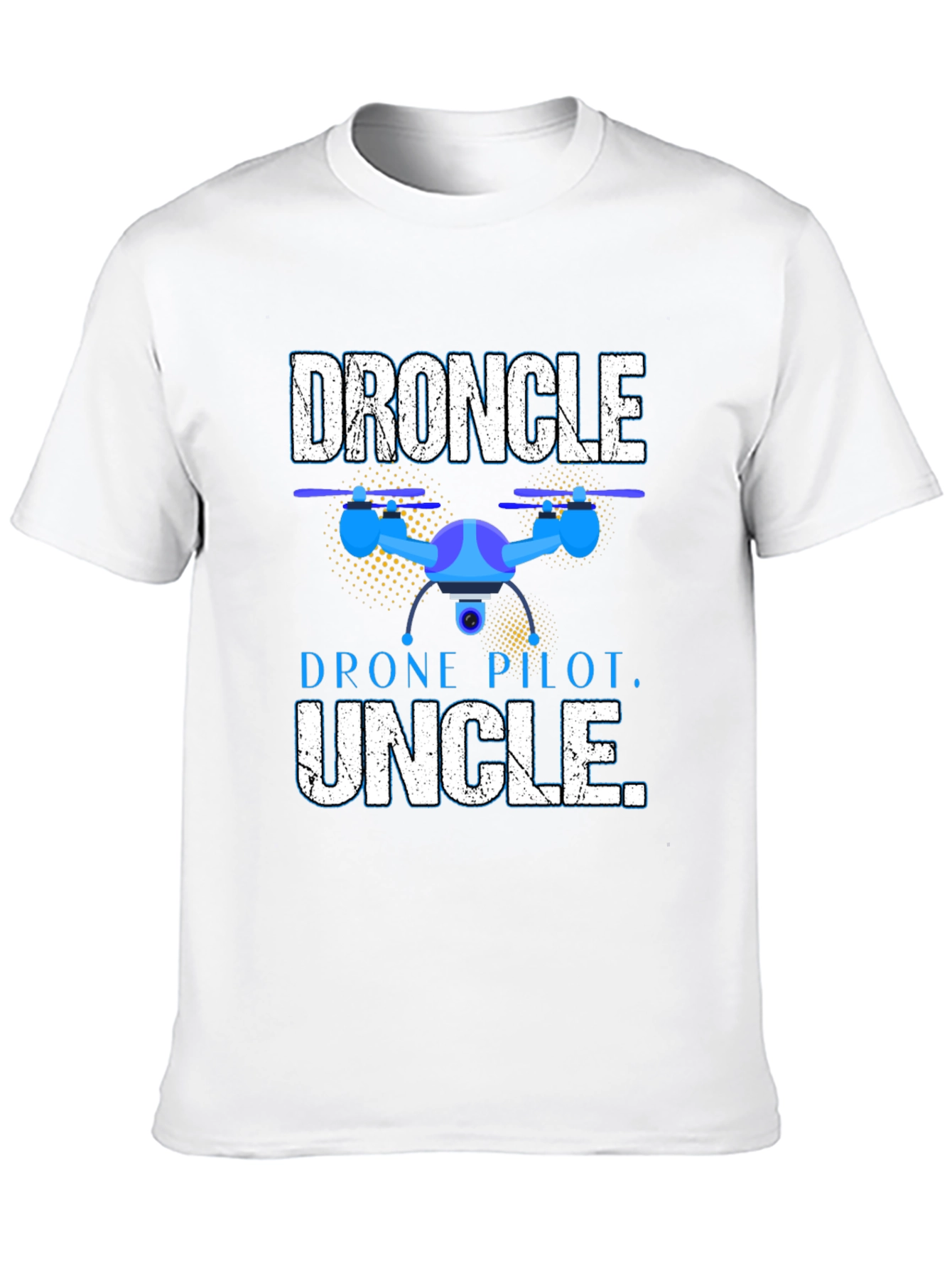 Black Droncle T-Shirt - Drone Pilot Uncle Gift view 10