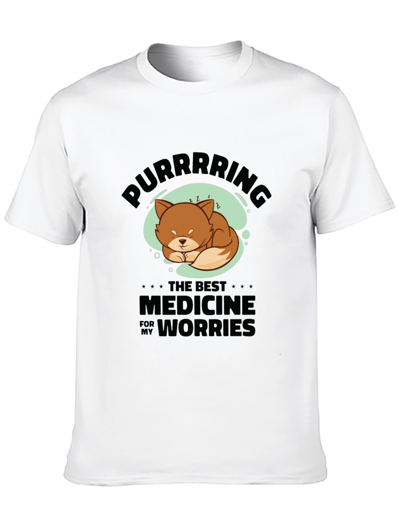 Black Purrrrring Cat Comfort T-Shirt view 10