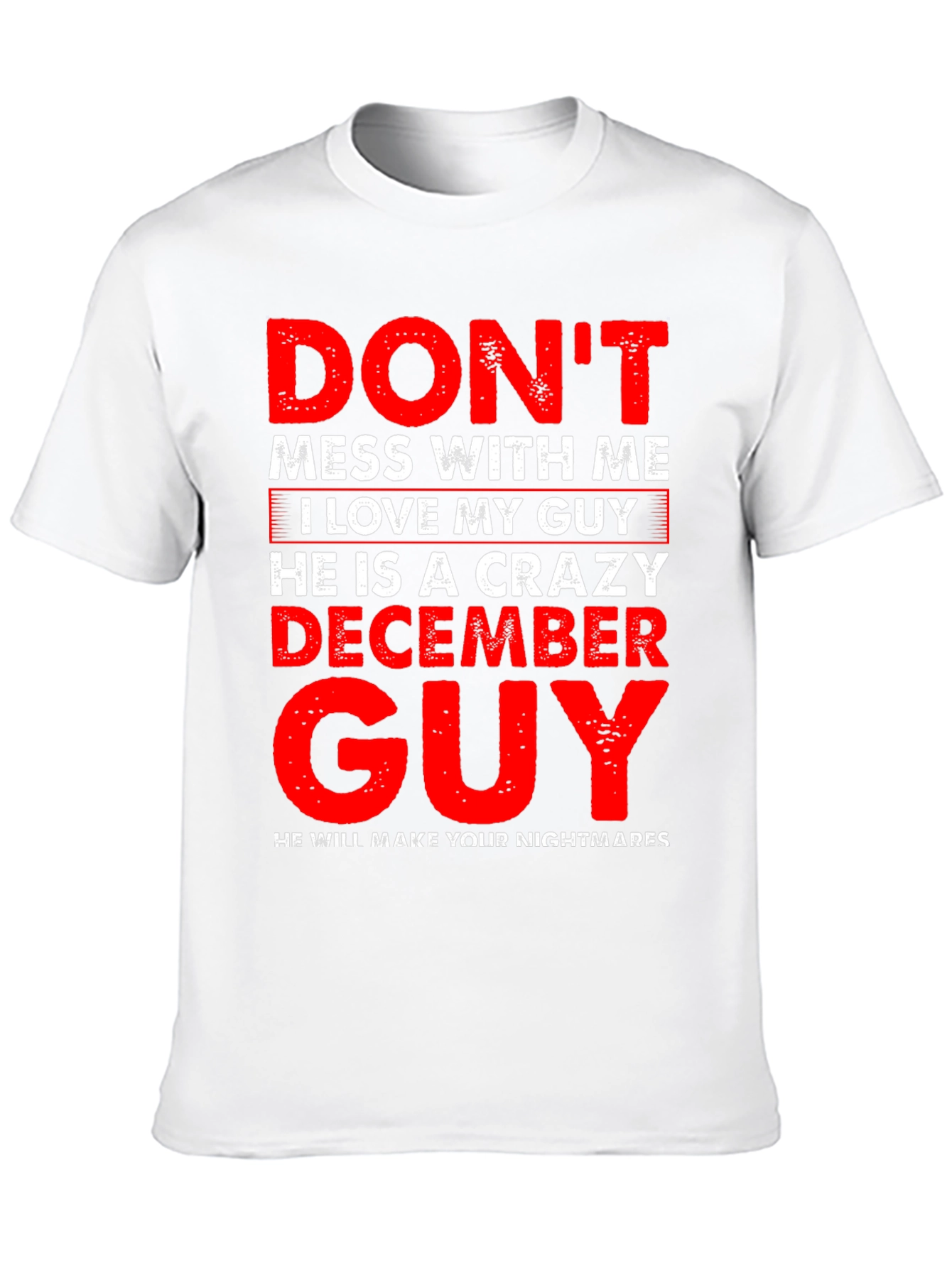 Black Crazy December Guy Graphic Tee - Don't Mess With Me T-Shirt view 10