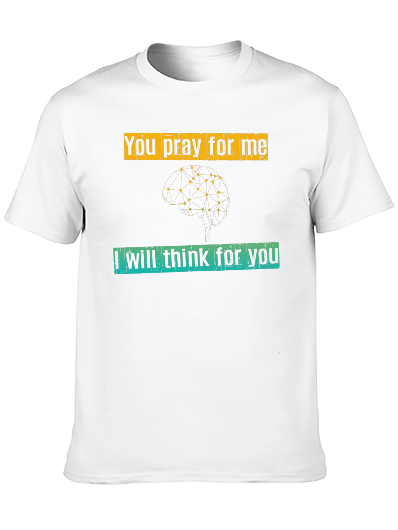 Black Pray & Think Graphic Tee - Unisex Black T-Shirt view 10