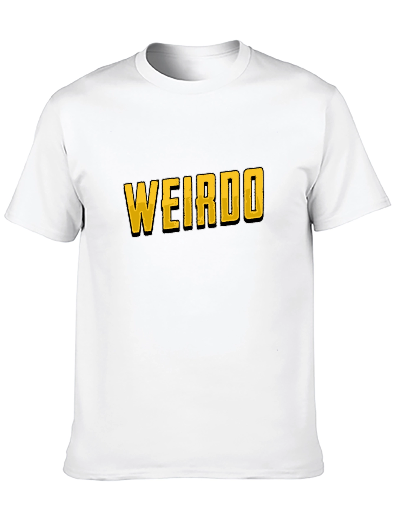Black WEIRDO Graphic Print Crew Neck T-Shirt view 10